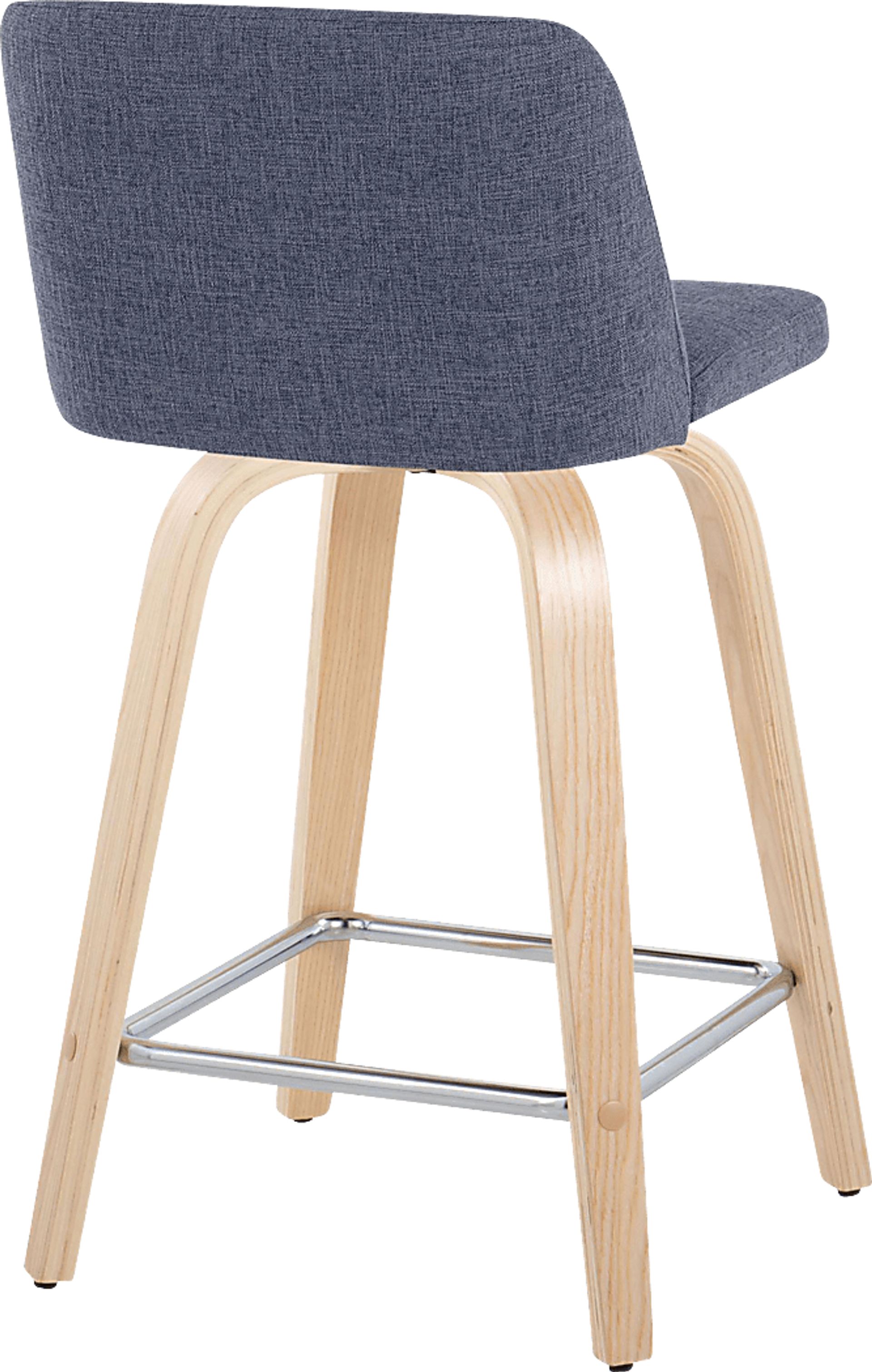 Wymering I Blue Swivel Counter Height Stool, Set of 2 - Image 5