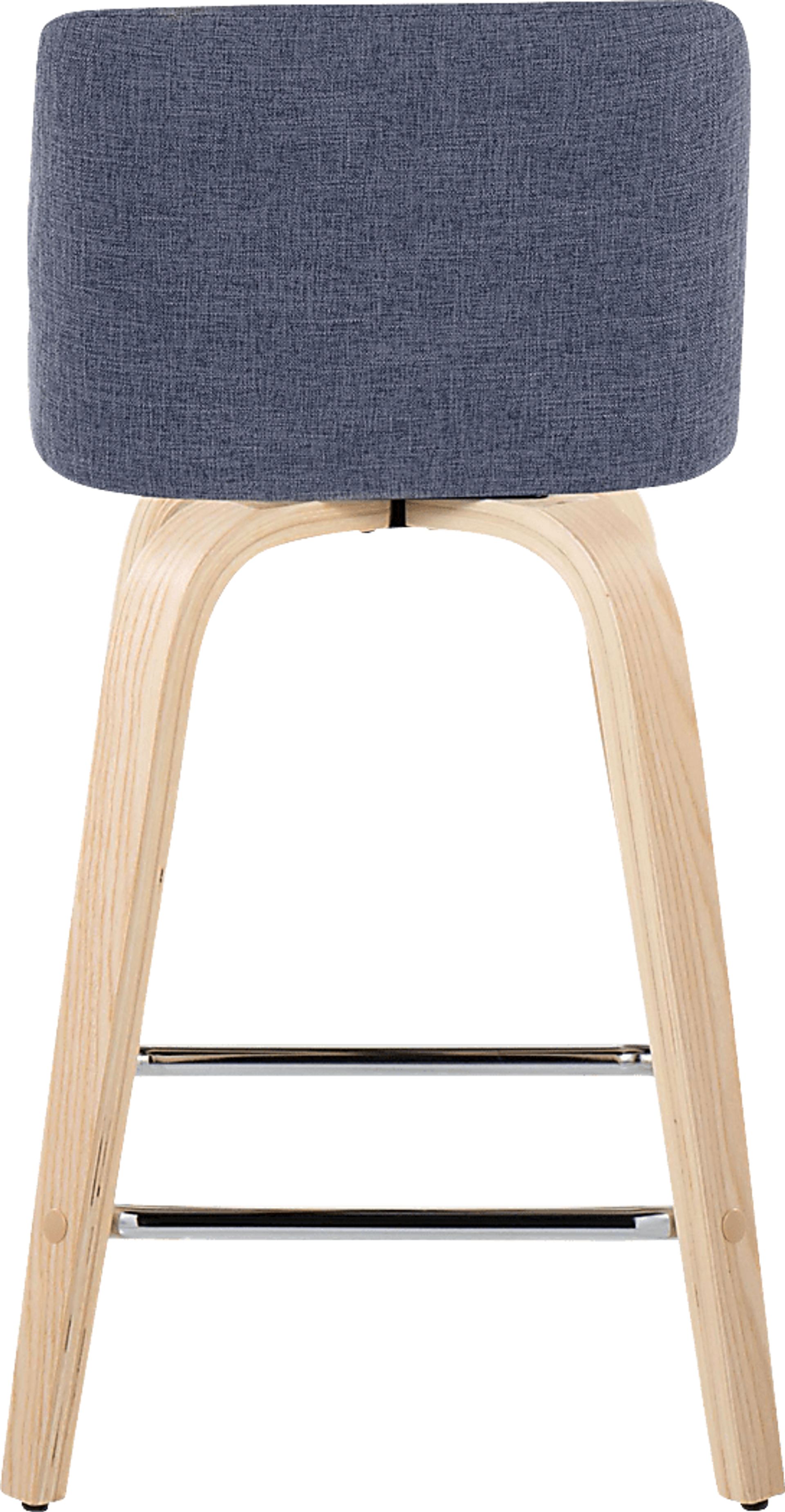 Wymering I Blue Swivel Counter Height Stool, Set of 2 - Image 6