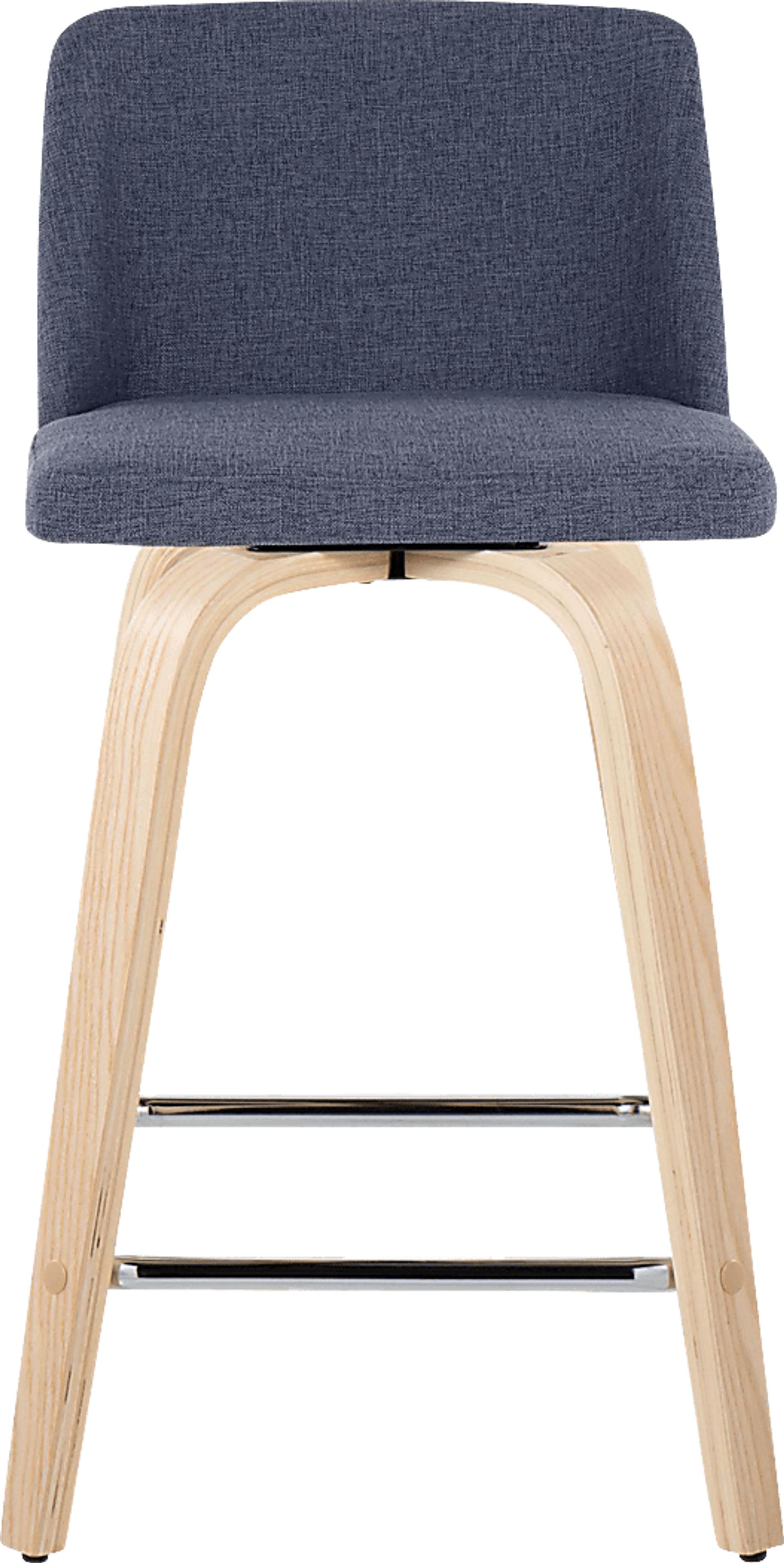 Wymering I Blue Swivel Counter Height Stool, Set of 2 - Image 7