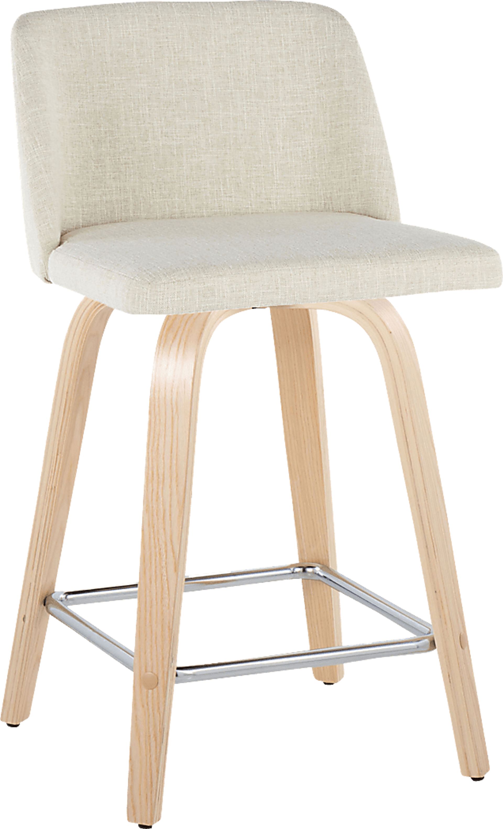 Wymering I Cream Swivel Counter Height Stool, Set of 2 - Image 3