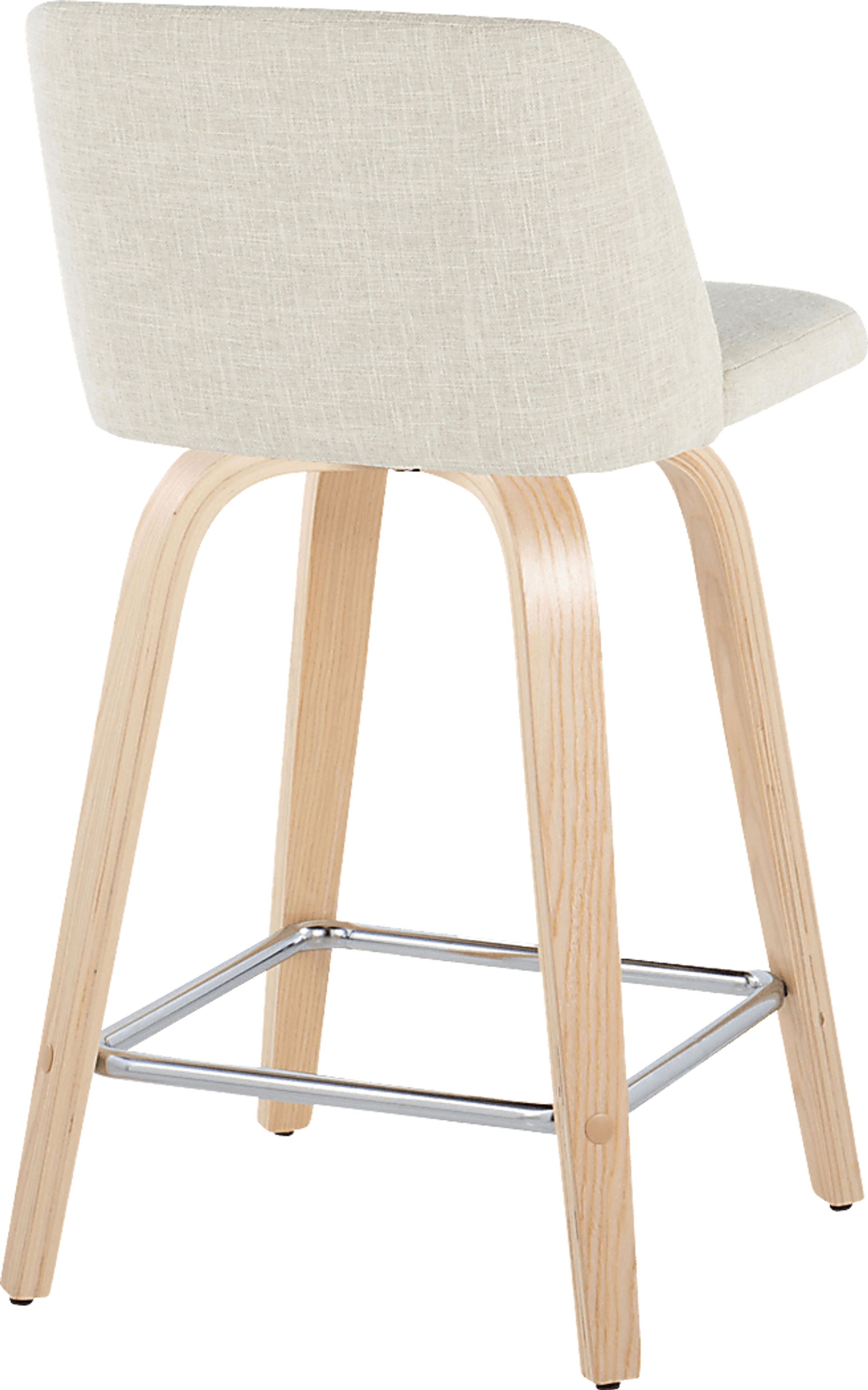 Wymering I Cream Swivel Counter Height Stool, Set of 2 - Image 5