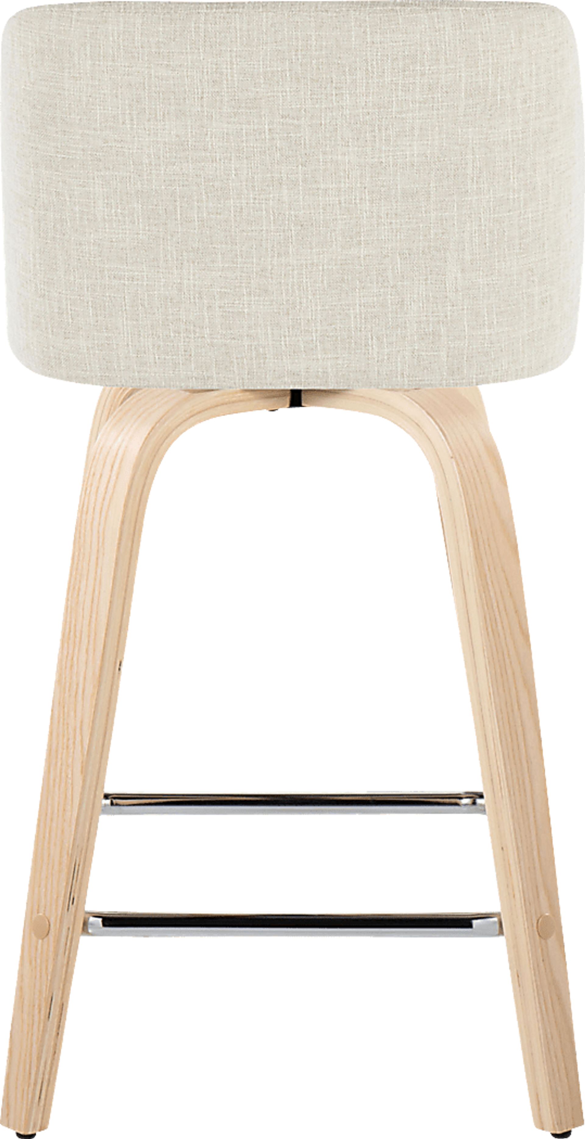 Wymering I Cream Swivel Counter Height Stool, Set of 2 - Image 6