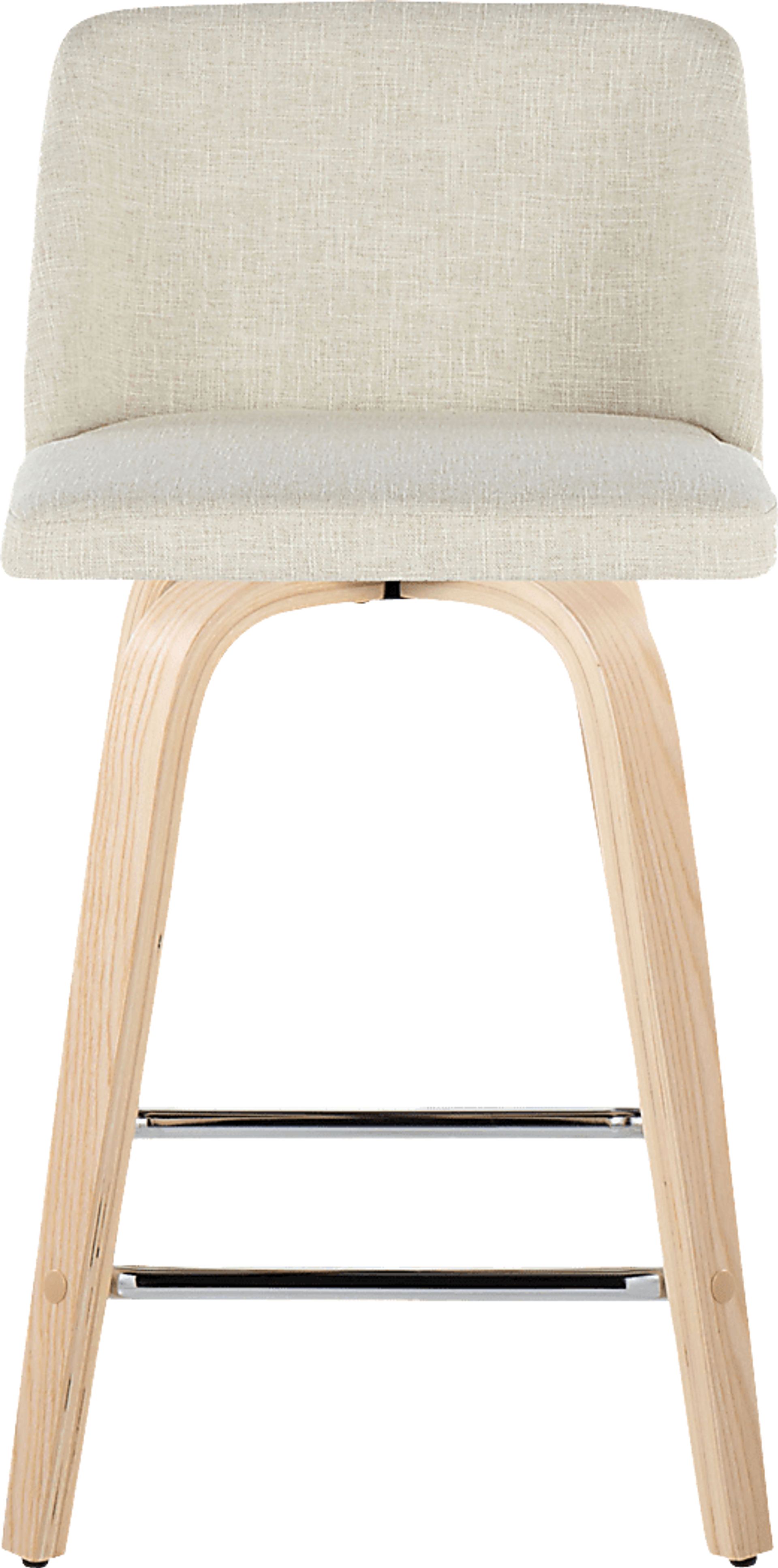 Wymering I Cream Swivel Counter Height Stool, Set of 2 - Image 7