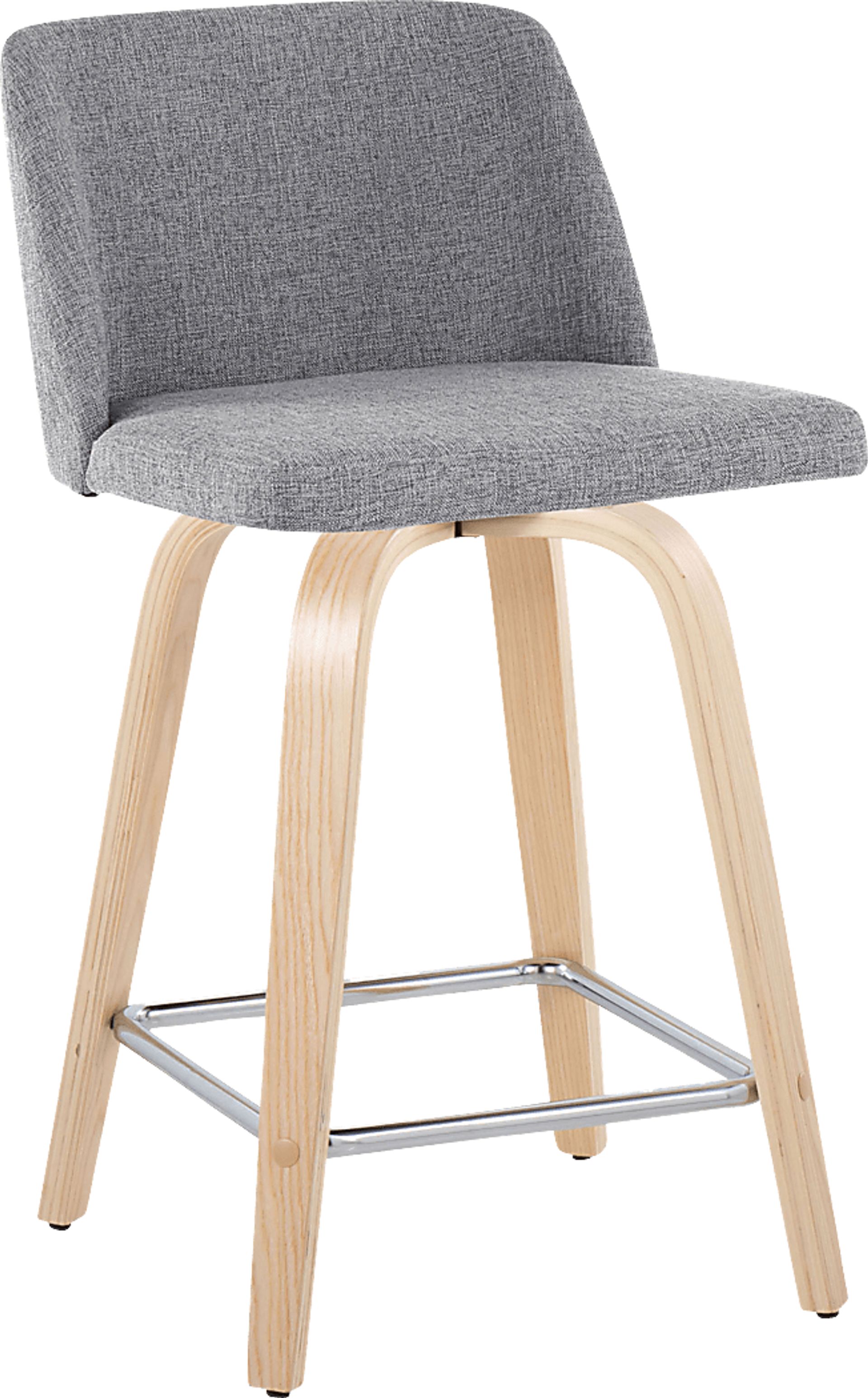 Wymering I Gray Swivel Counter Height Stool, Set of 2 - Image 3