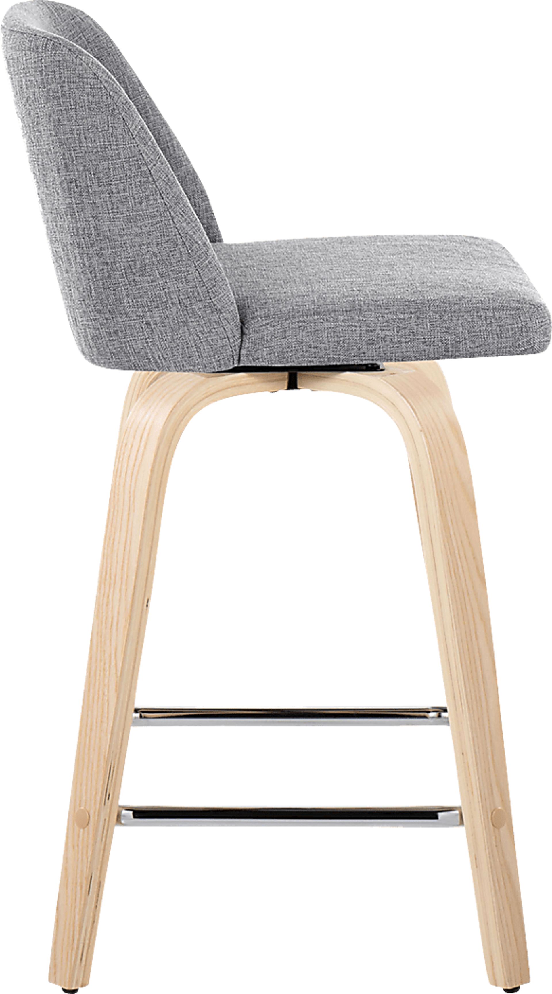 Wymering I Gray Swivel Counter Height Stool, Set of 2 - Image 4