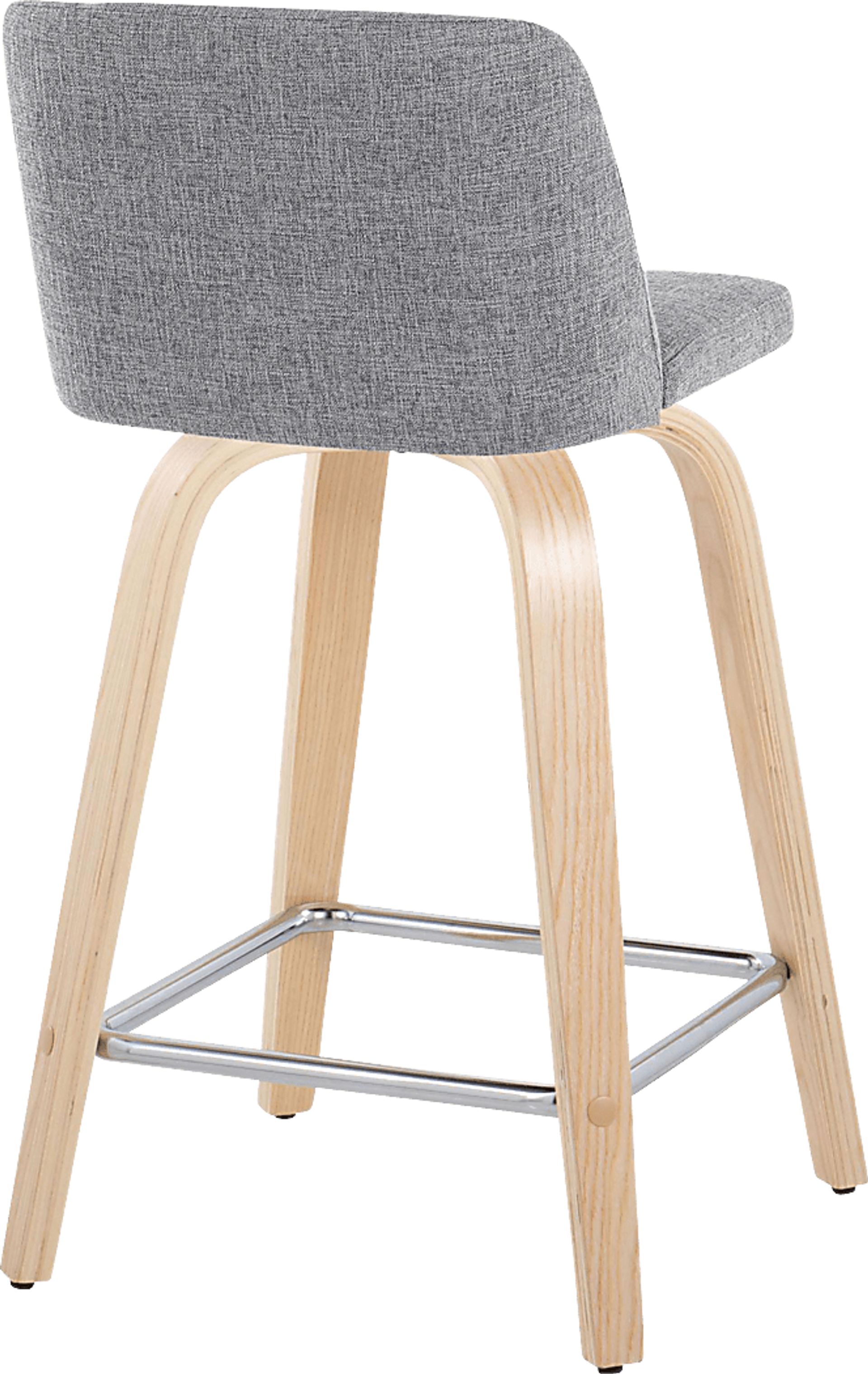 Wymering I Gray Swivel Counter Height Stool, Set of 2 - Image 5