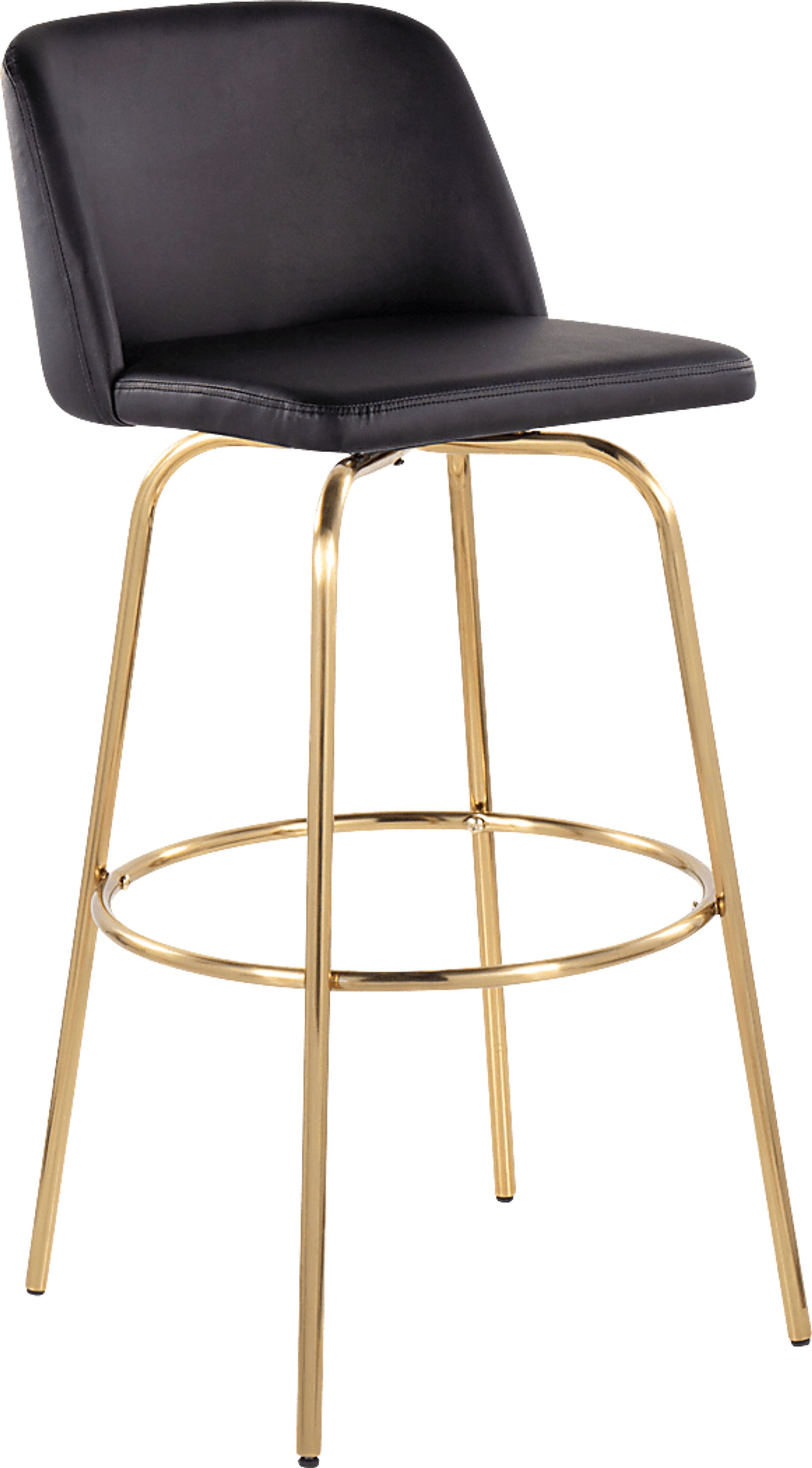 Wymering II Black Swivel Barstool, Set of 2 - Image 3
