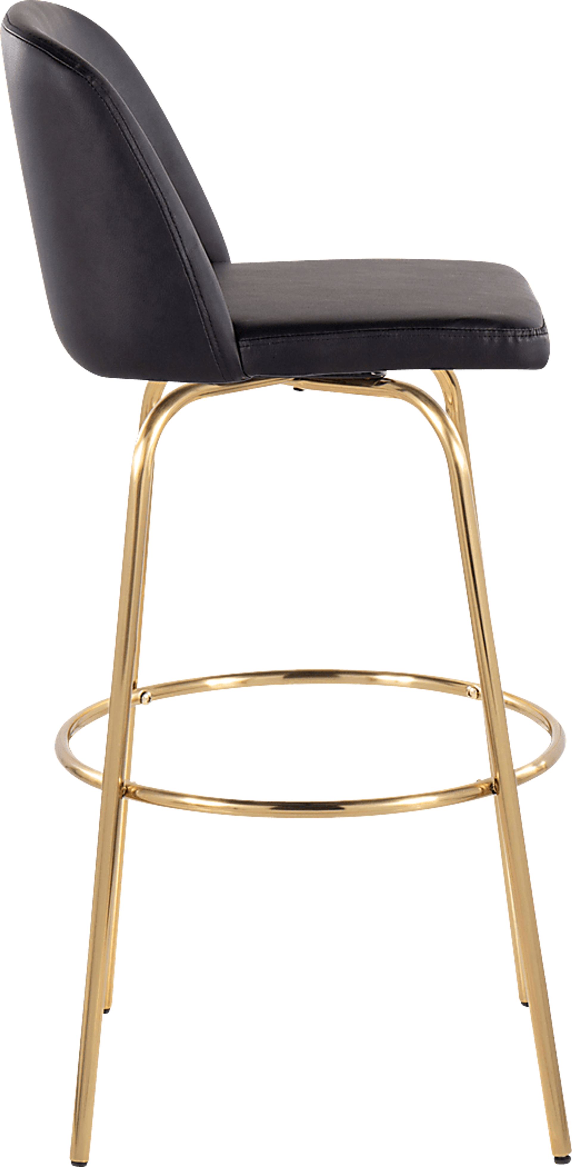 Wymering II Black Swivel Barstool, Set of 2 - Image 4