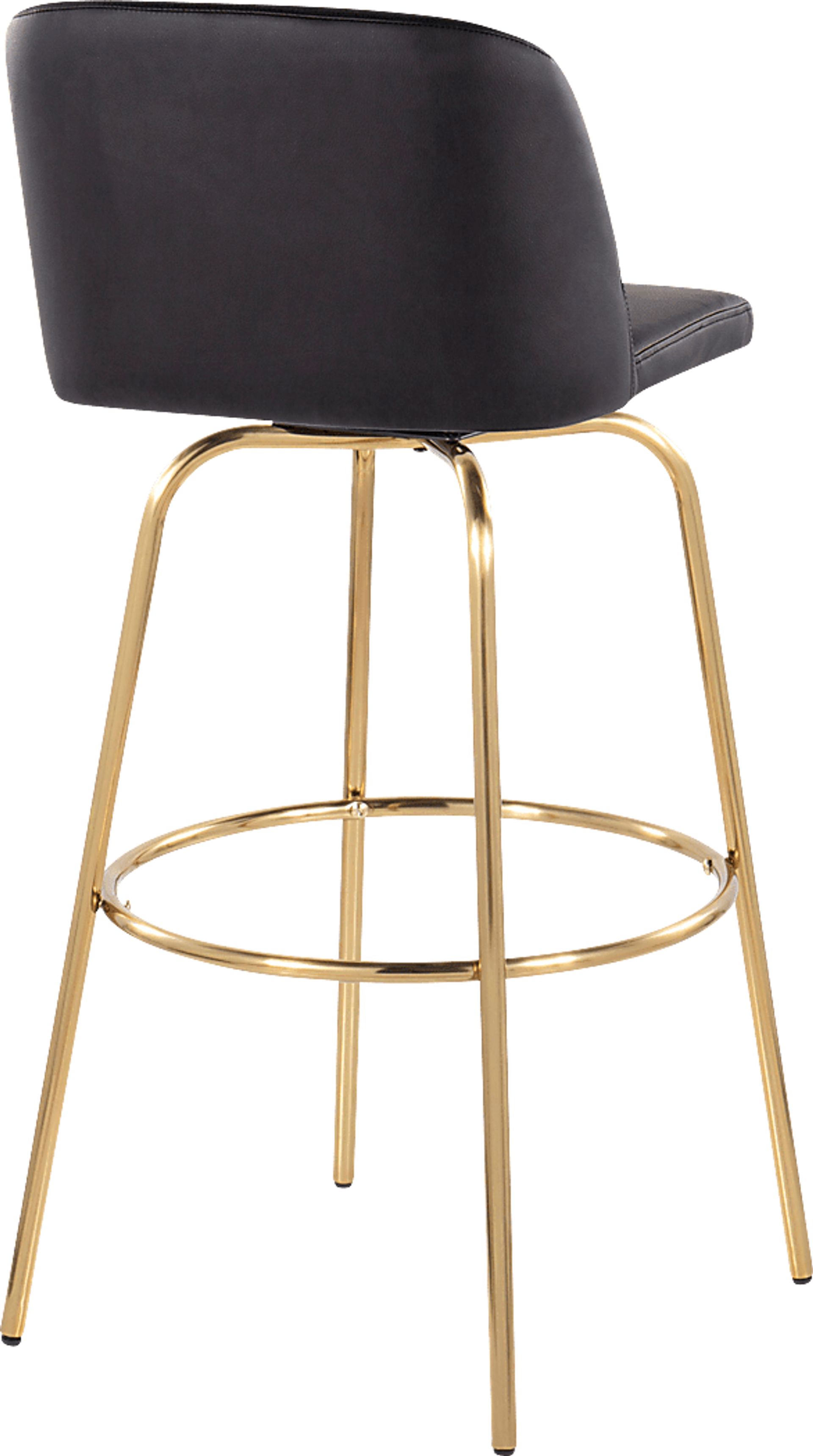 Wymering II Black Swivel Barstool, Set of 2 - Image 5