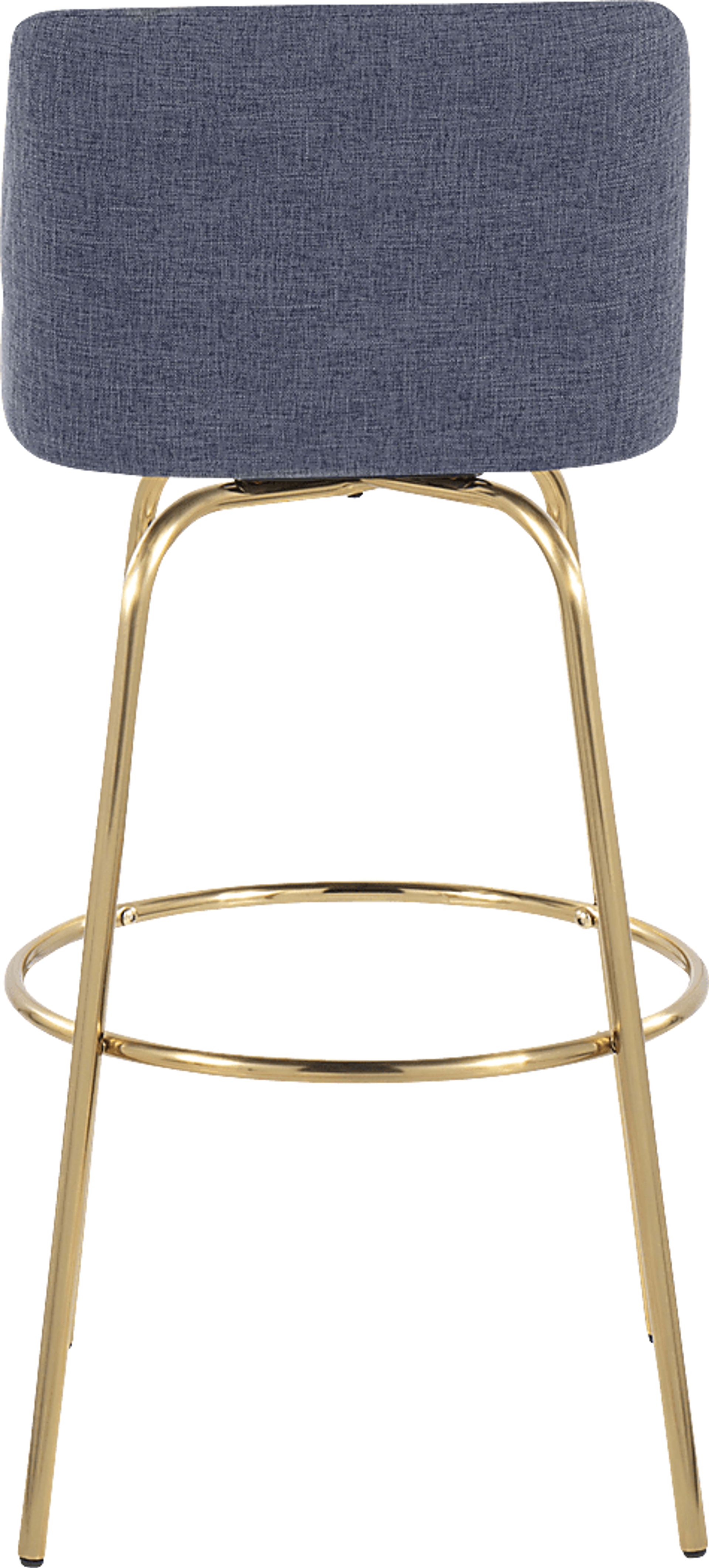 Wymering II Blue Swivel Barstool, Set of 2 - Image 6