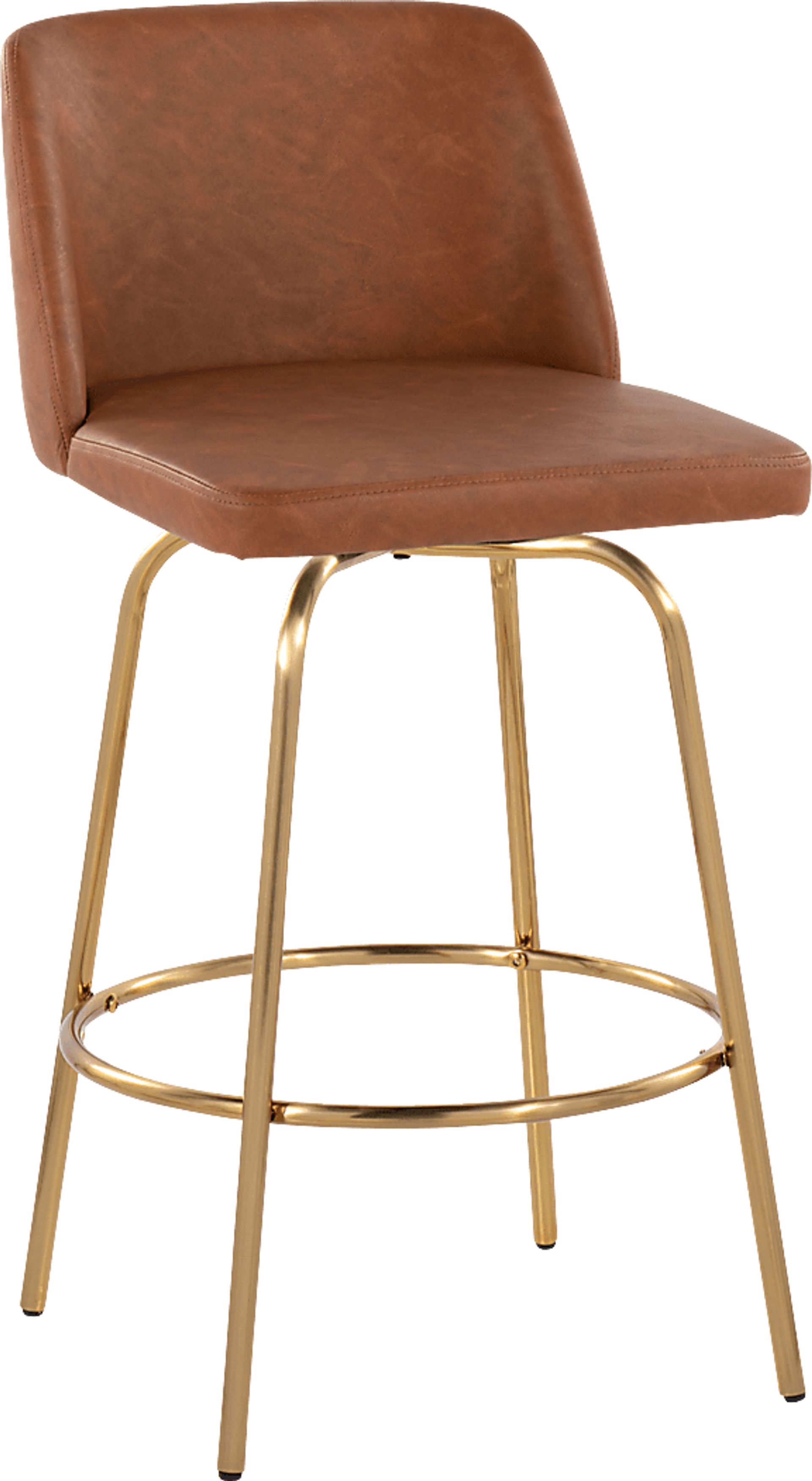 Wymering II Camel Swivel Barstool, Set of 2 - Image 3