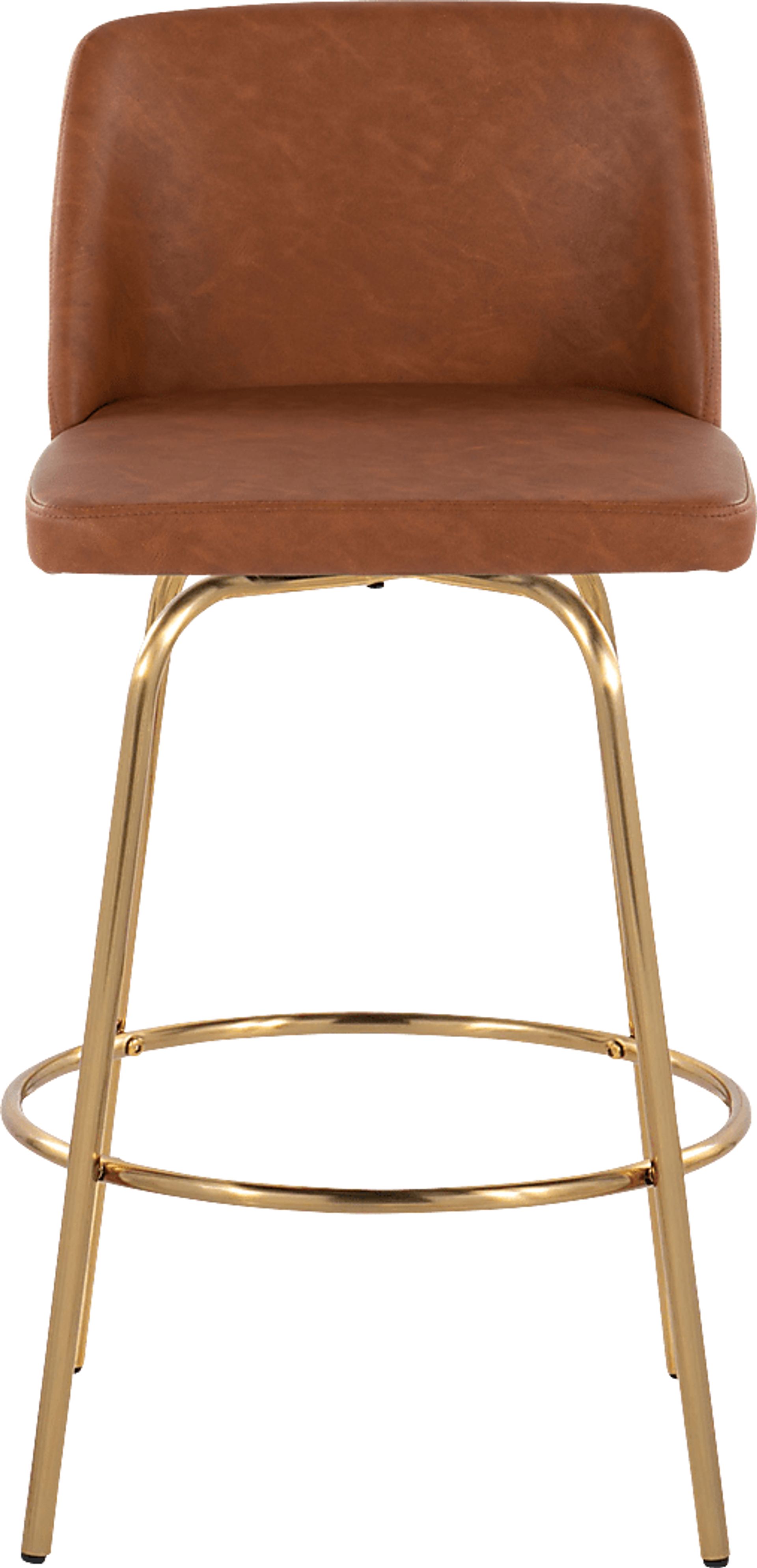Wymering II Camel Swivel Barstool, Set of 2 - Image 7