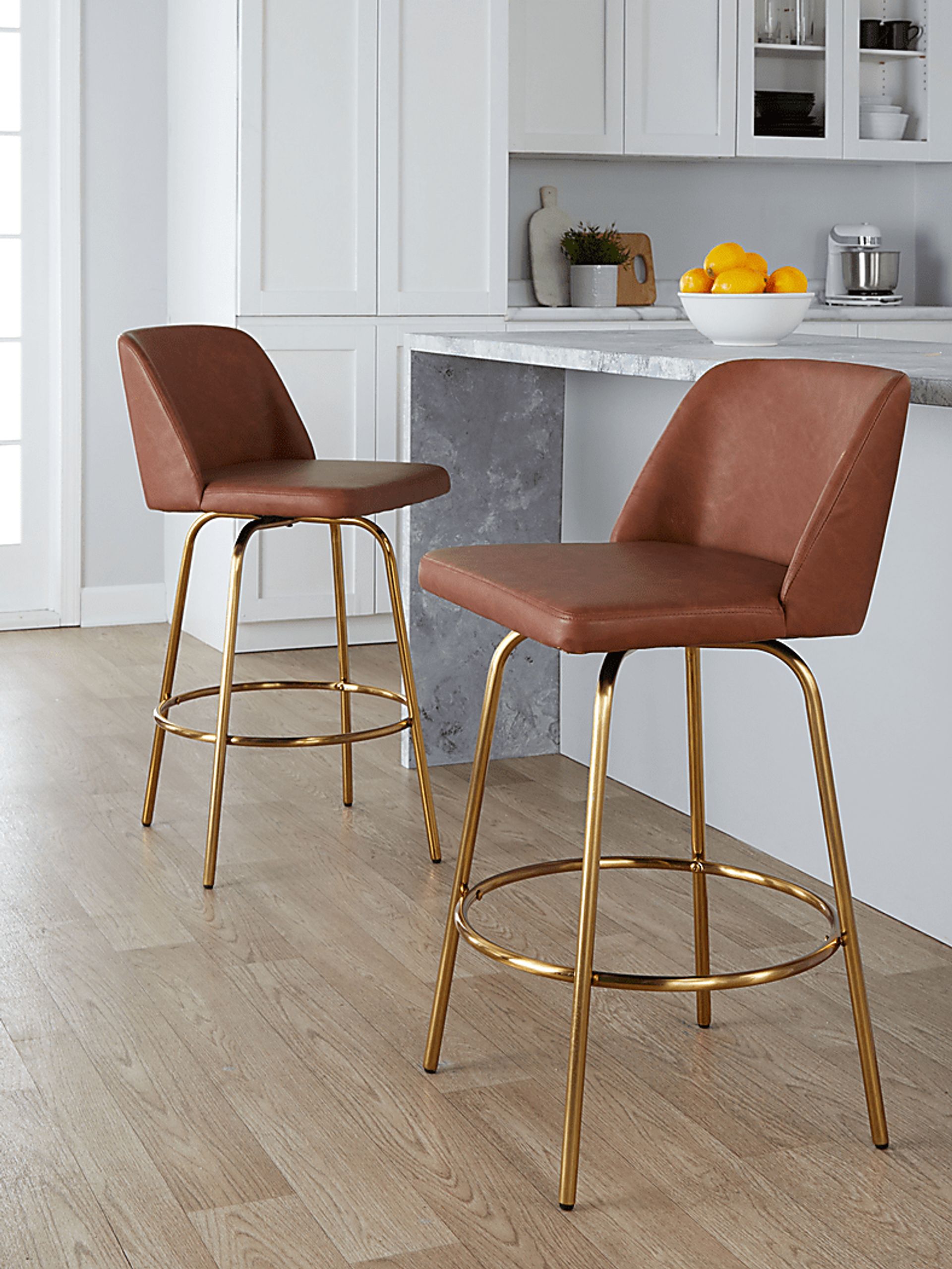 Wymering II Camel Swivel Barstool, Set of 2 - Image 8