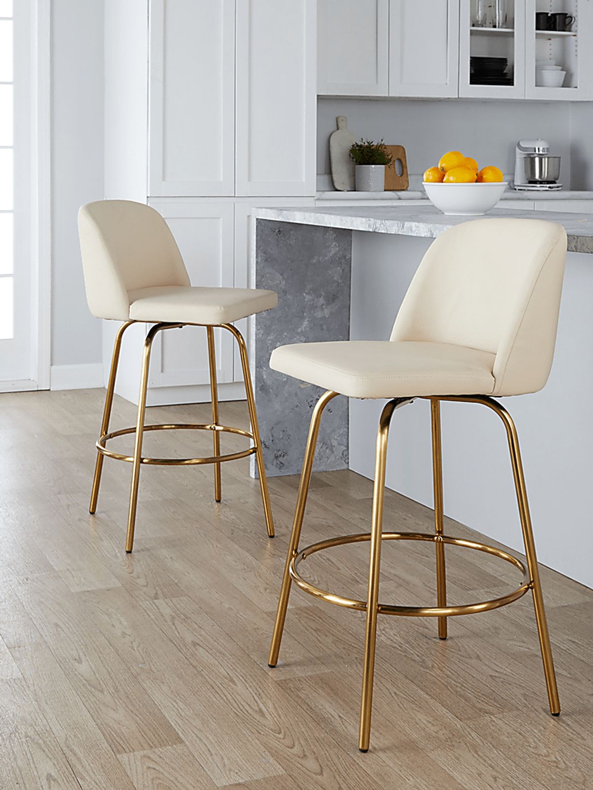 Linz Barstool (Set of 2) Cream