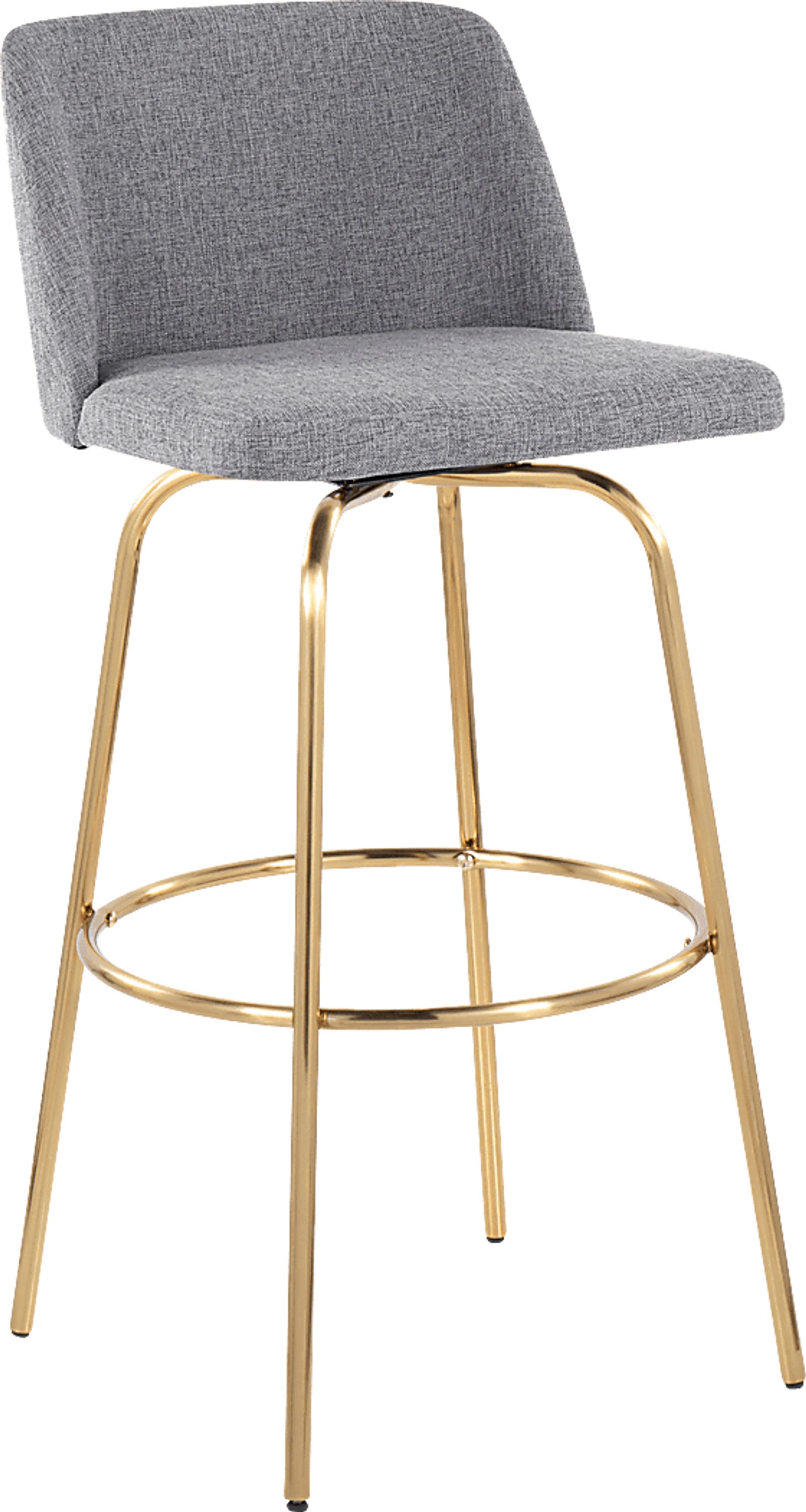 Wymering II Gray Swivel Barstool, Set of 2 - Image 3