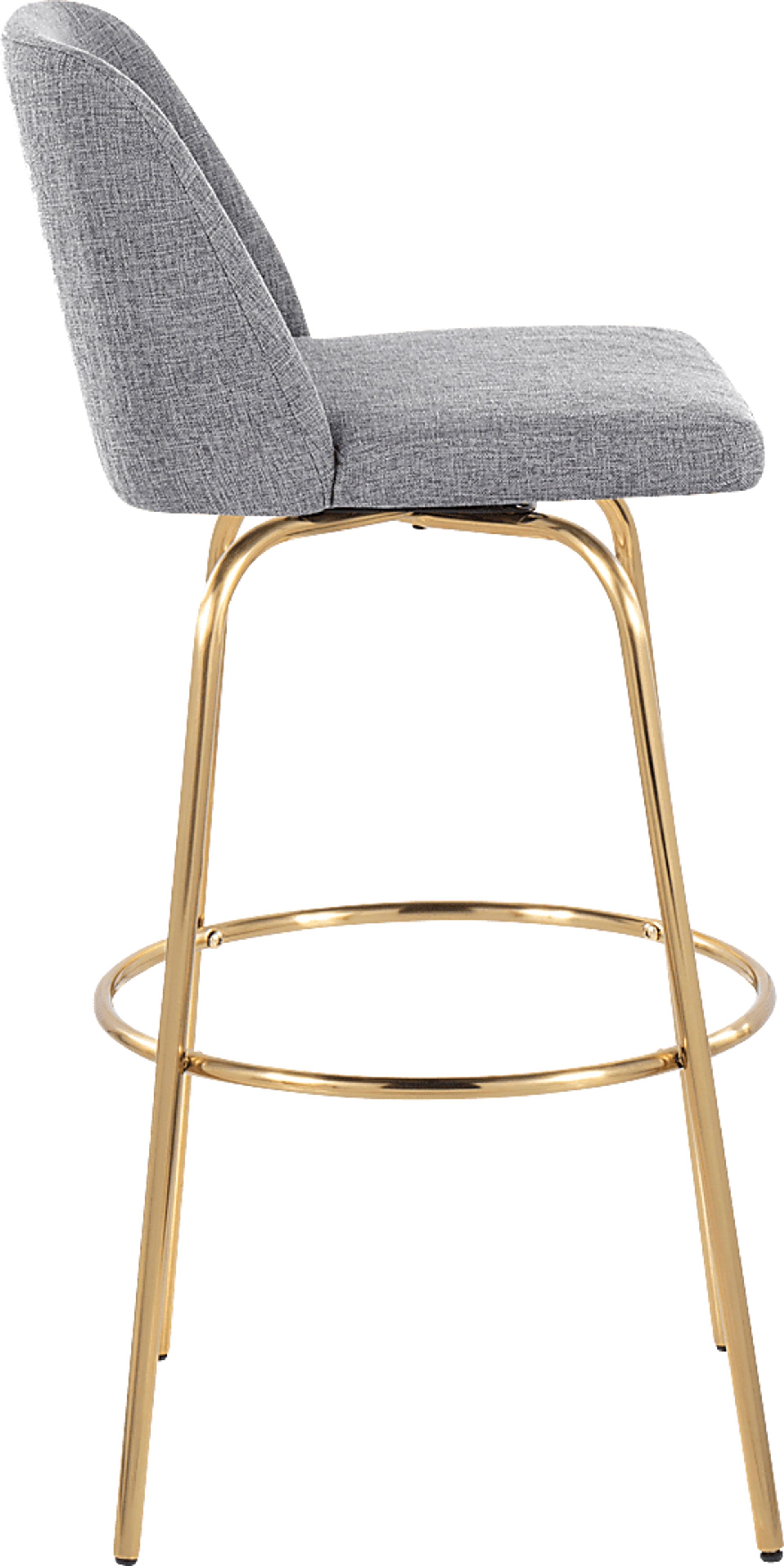 Wymering II Gray Swivel Barstool, Set of 2 - Image 4