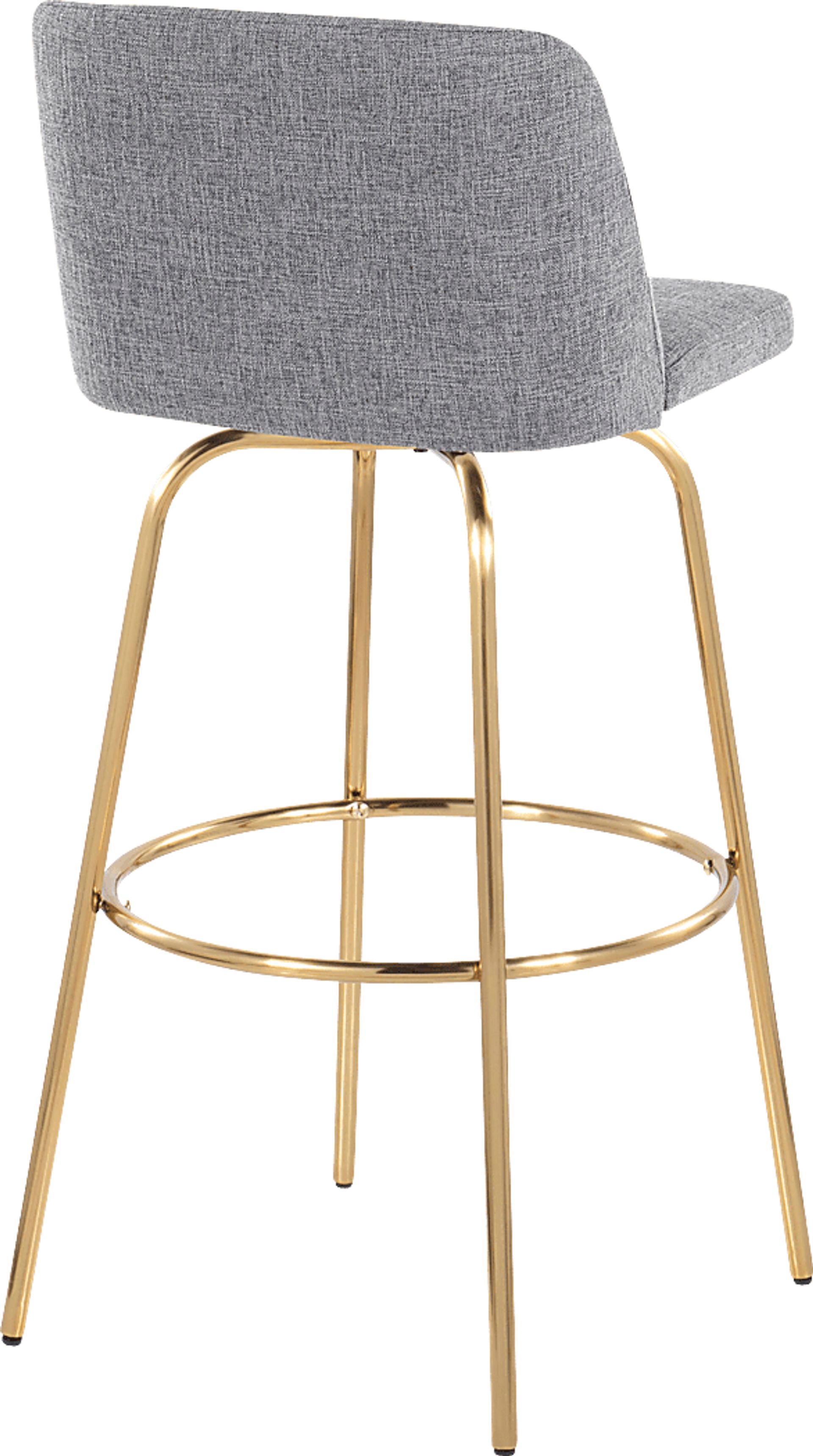 Wymering II Gray Swivel Barstool, Set of 2 - Image 5