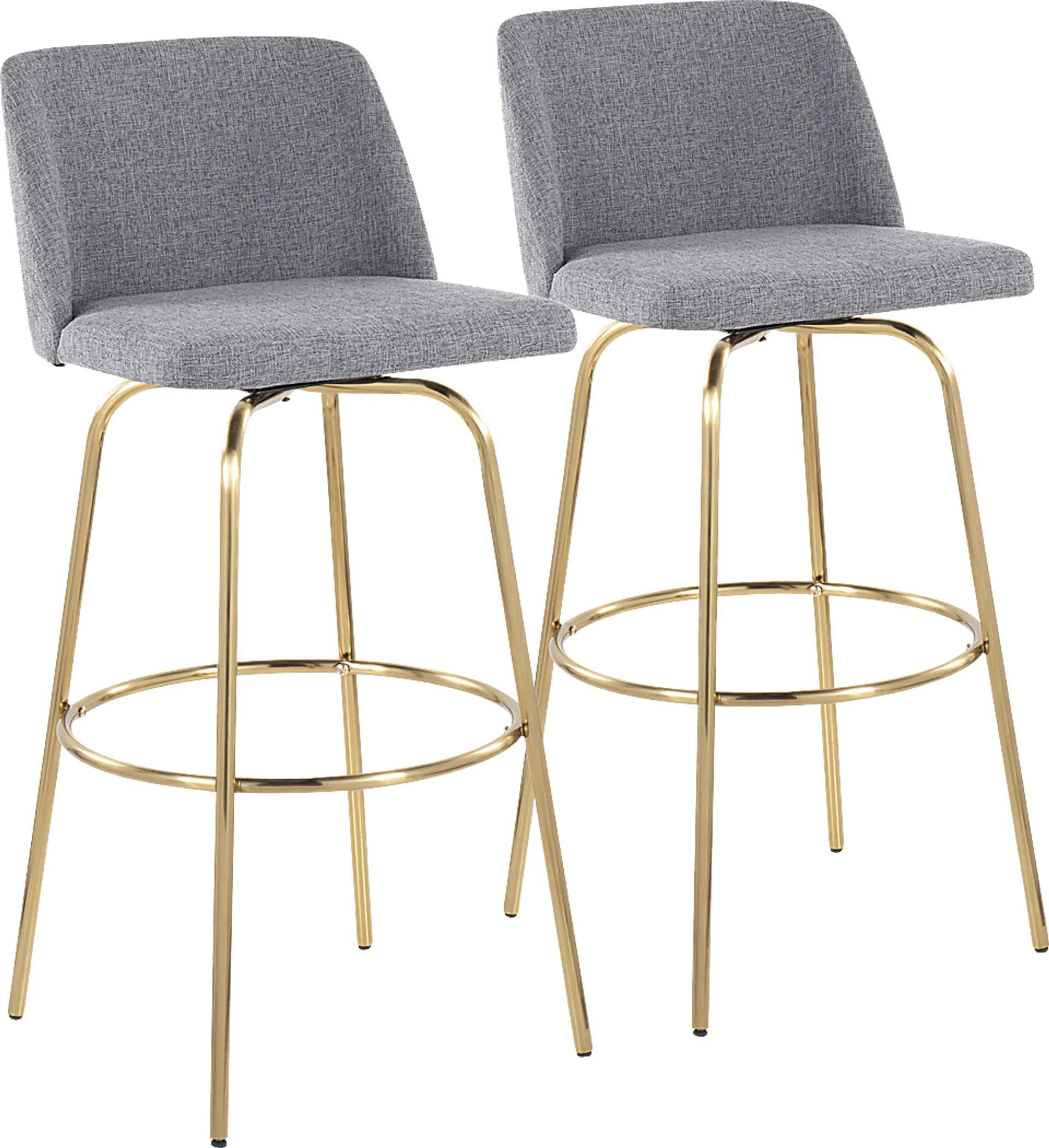 Wymering II Gray Swivel Barstool, Set of 2 - Image 1