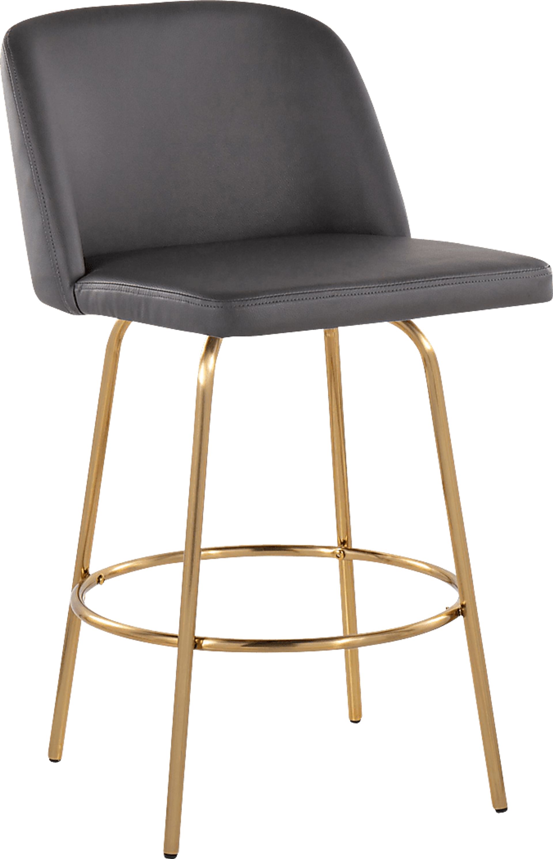 Wymering II Gray Swivel Counter Height Stool, Set of 2 - Image 3