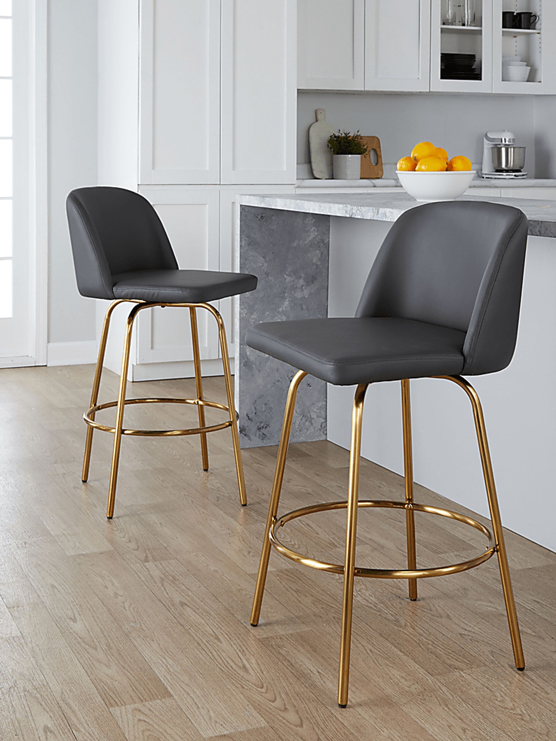 Wymering II Gray Swivel Counter Height Stool, Set of 2 - Image 10