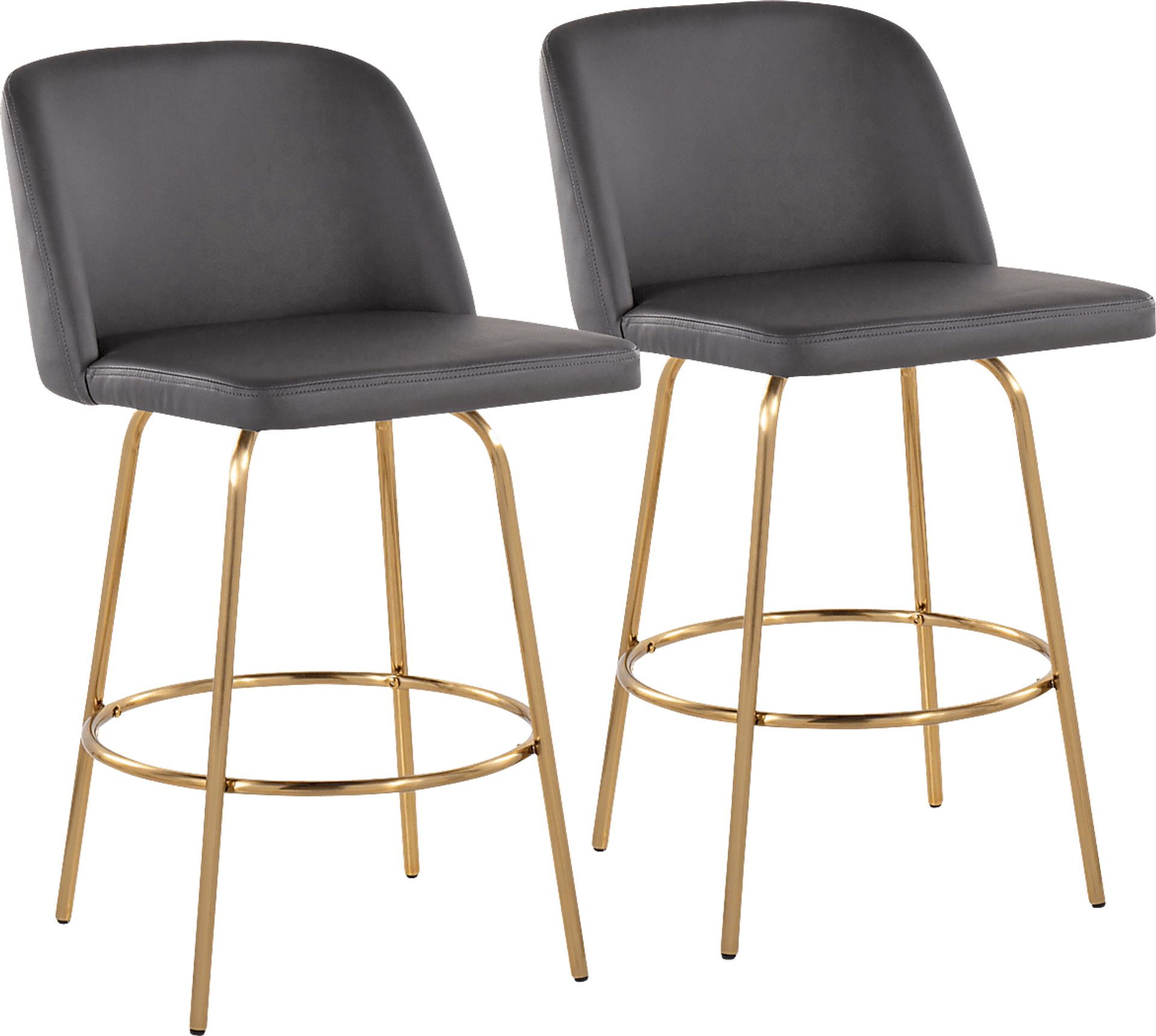 Wymering II Gray Swivel Counter Height Stool, Set of 2 - Image 1