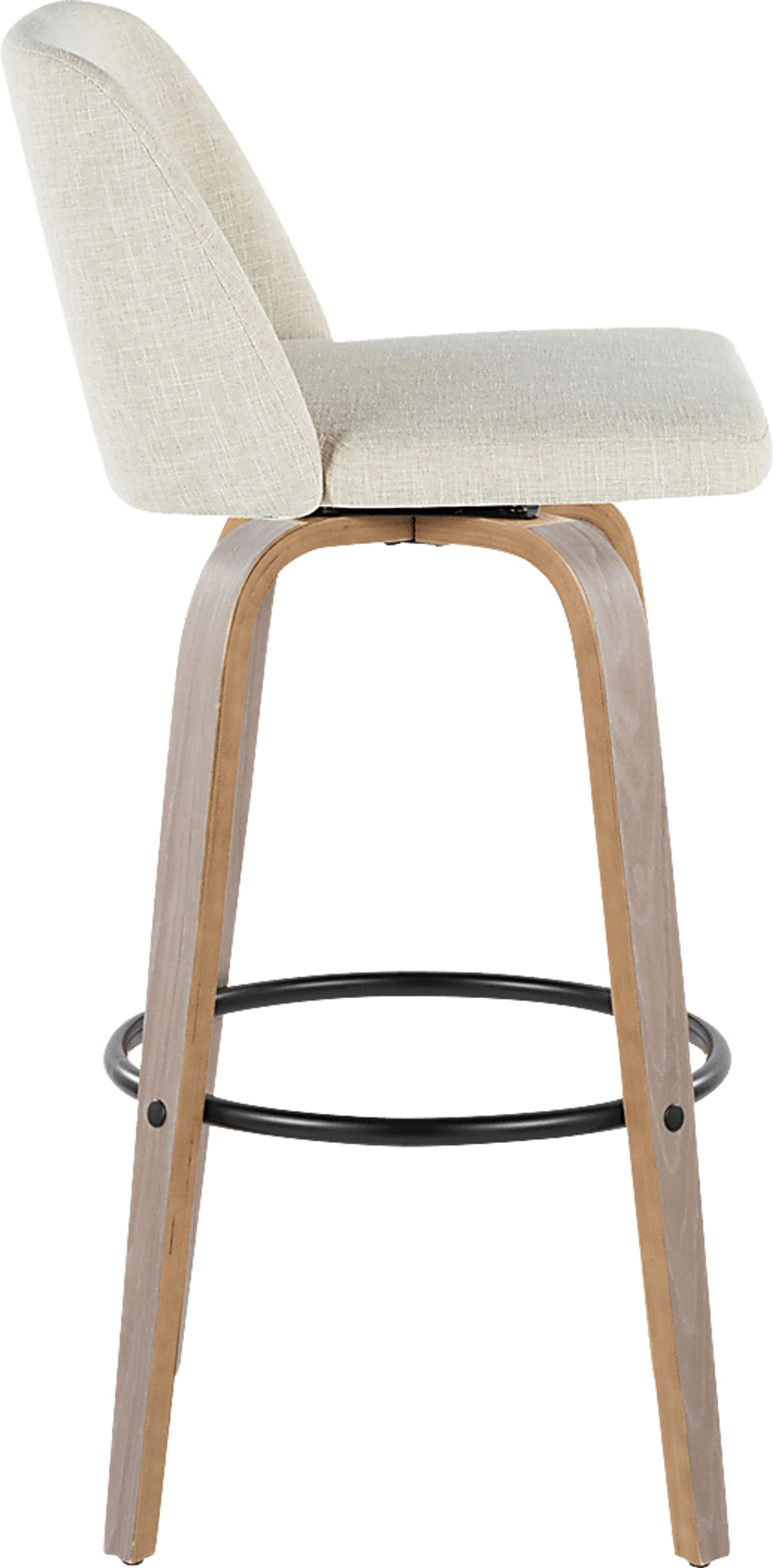 Wymering III Beige Swivel Barstool, Set of 2 - Image 4