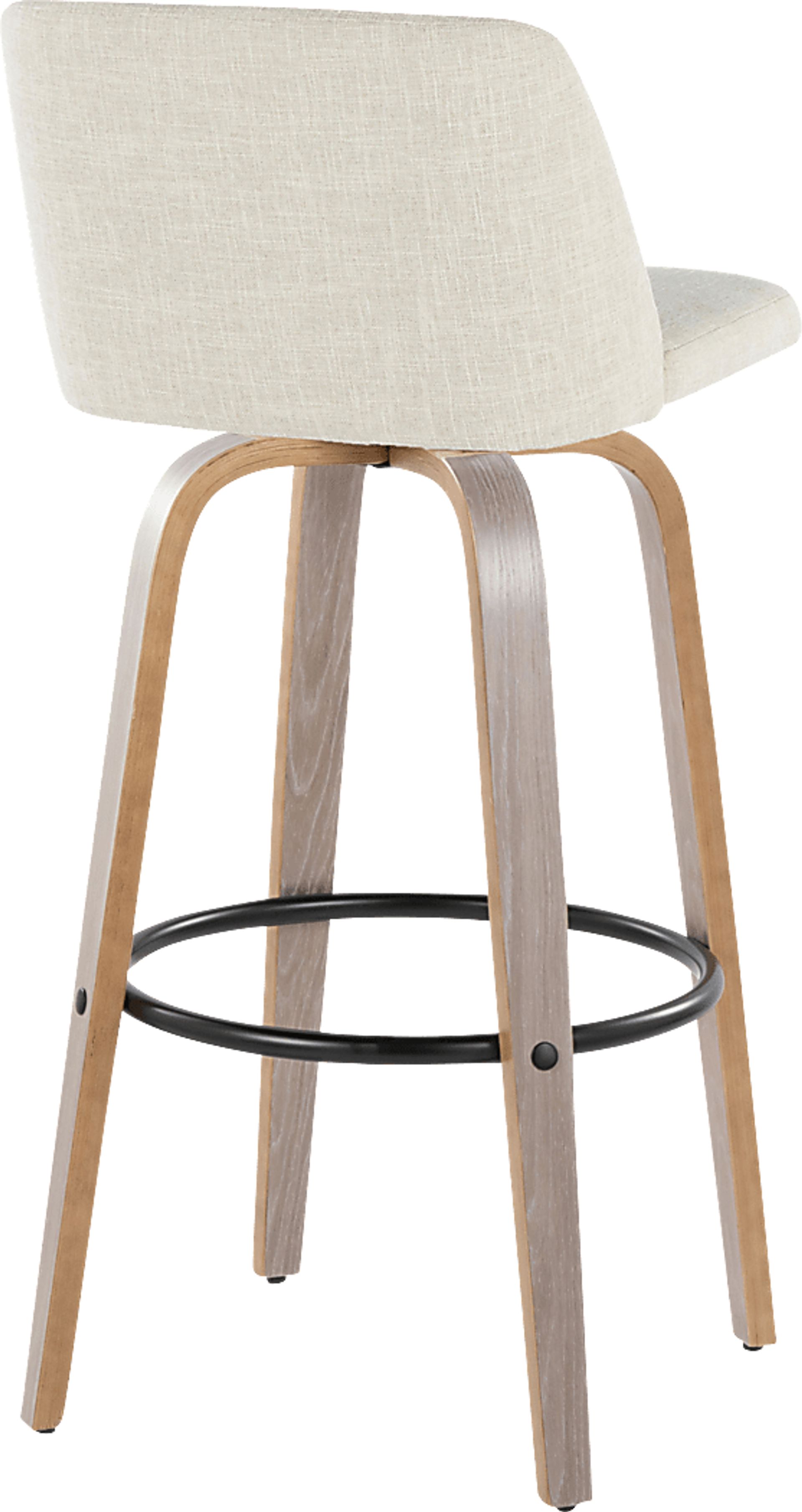 Wymering III Beige Swivel Barstool, Set of 2 - Image 5