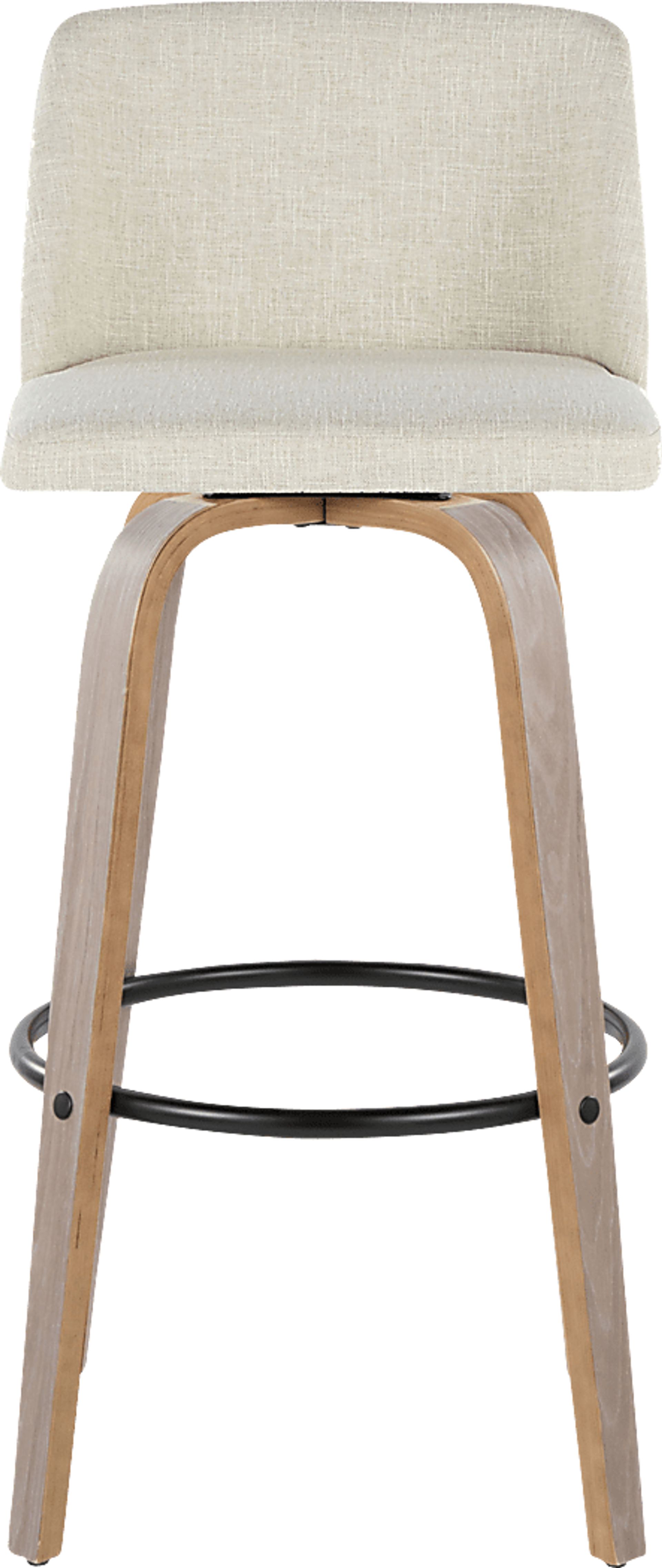Wymering III Beige Swivel Barstool, Set of 2 - Image 7