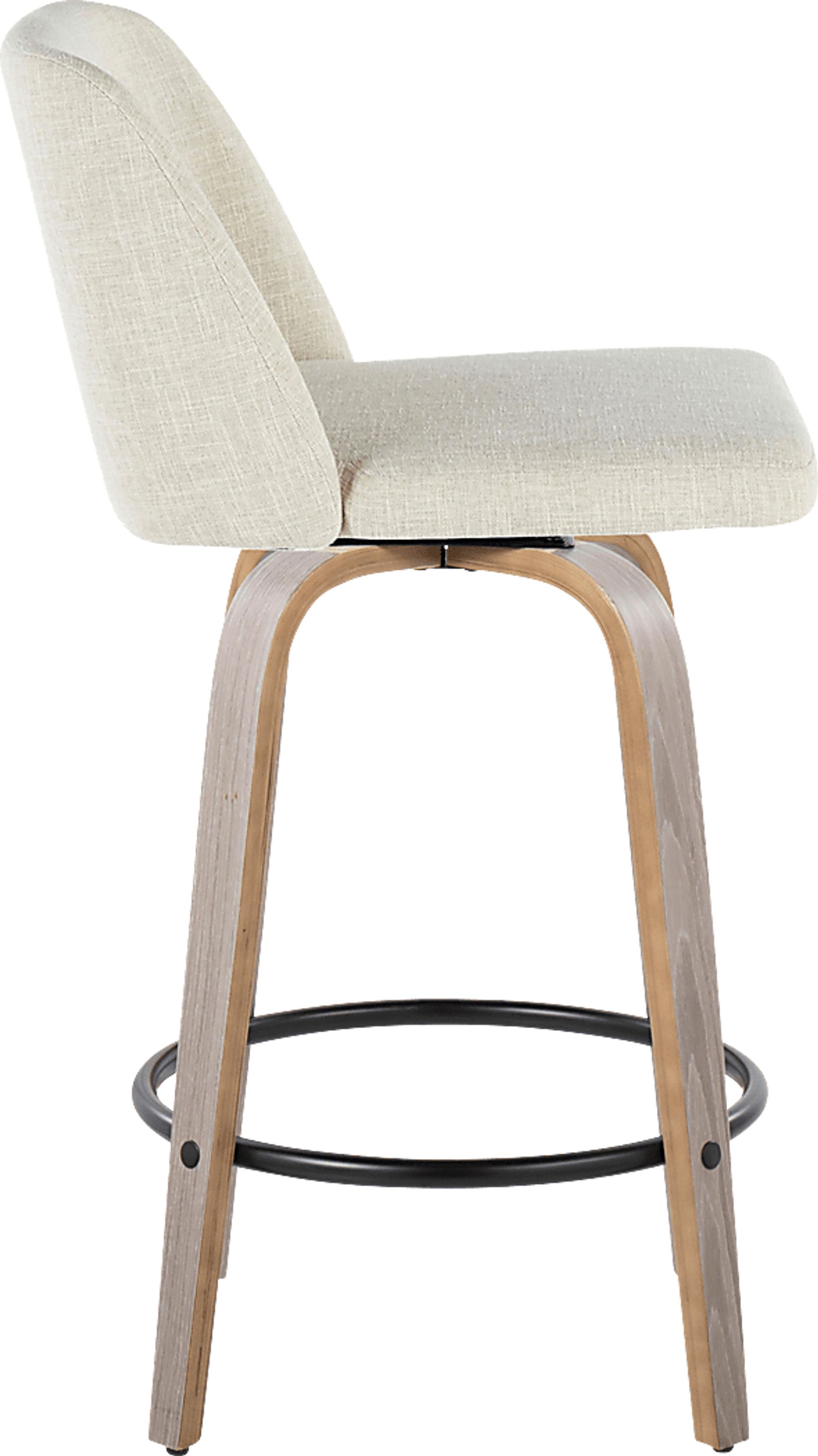 Wymering III Beige Swivel Counter Height Stool, Set of 2 - Image 5