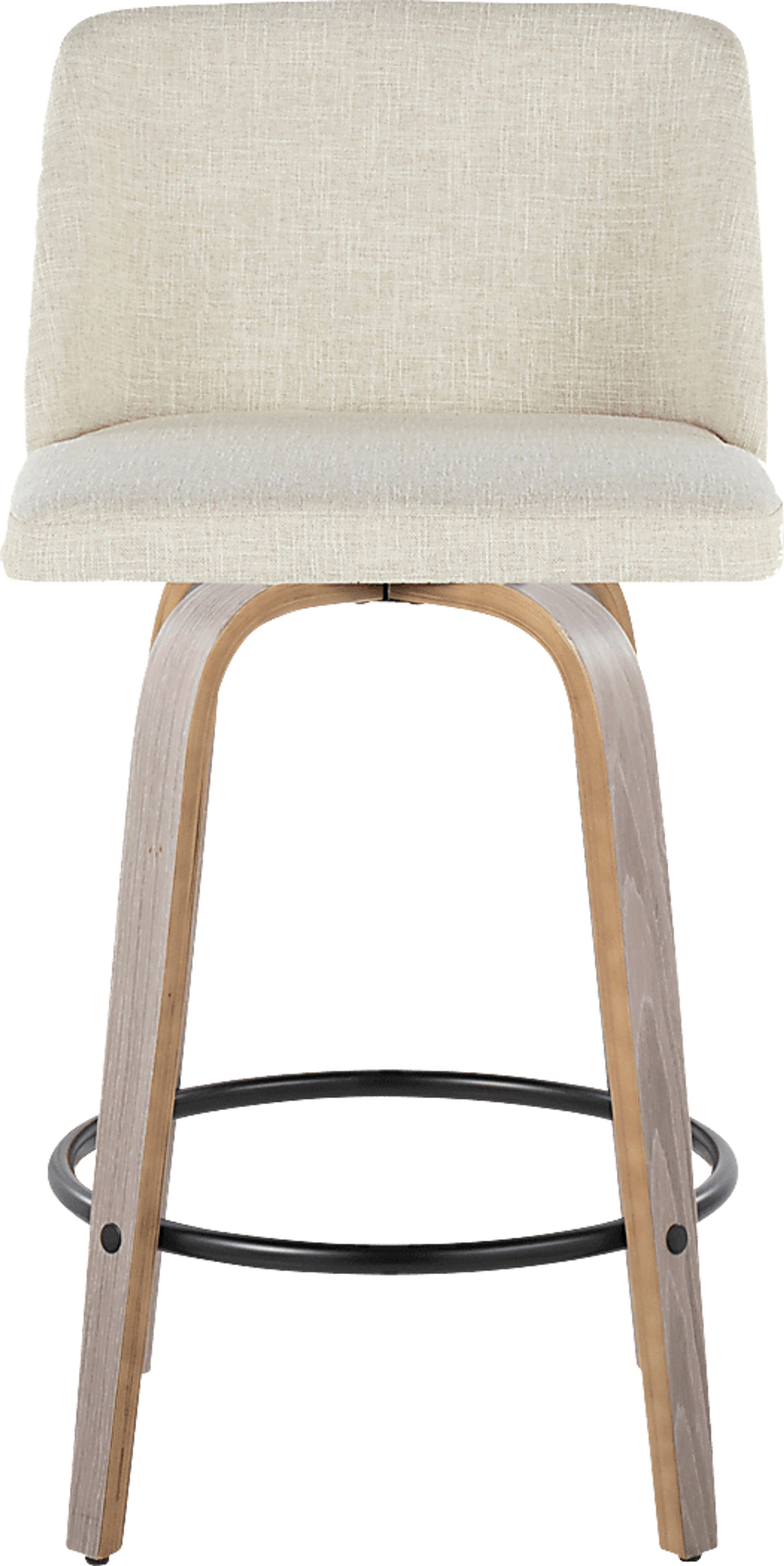 Wymering III Beige Swivel Counter Height Stool, Set of 2 - Image 7