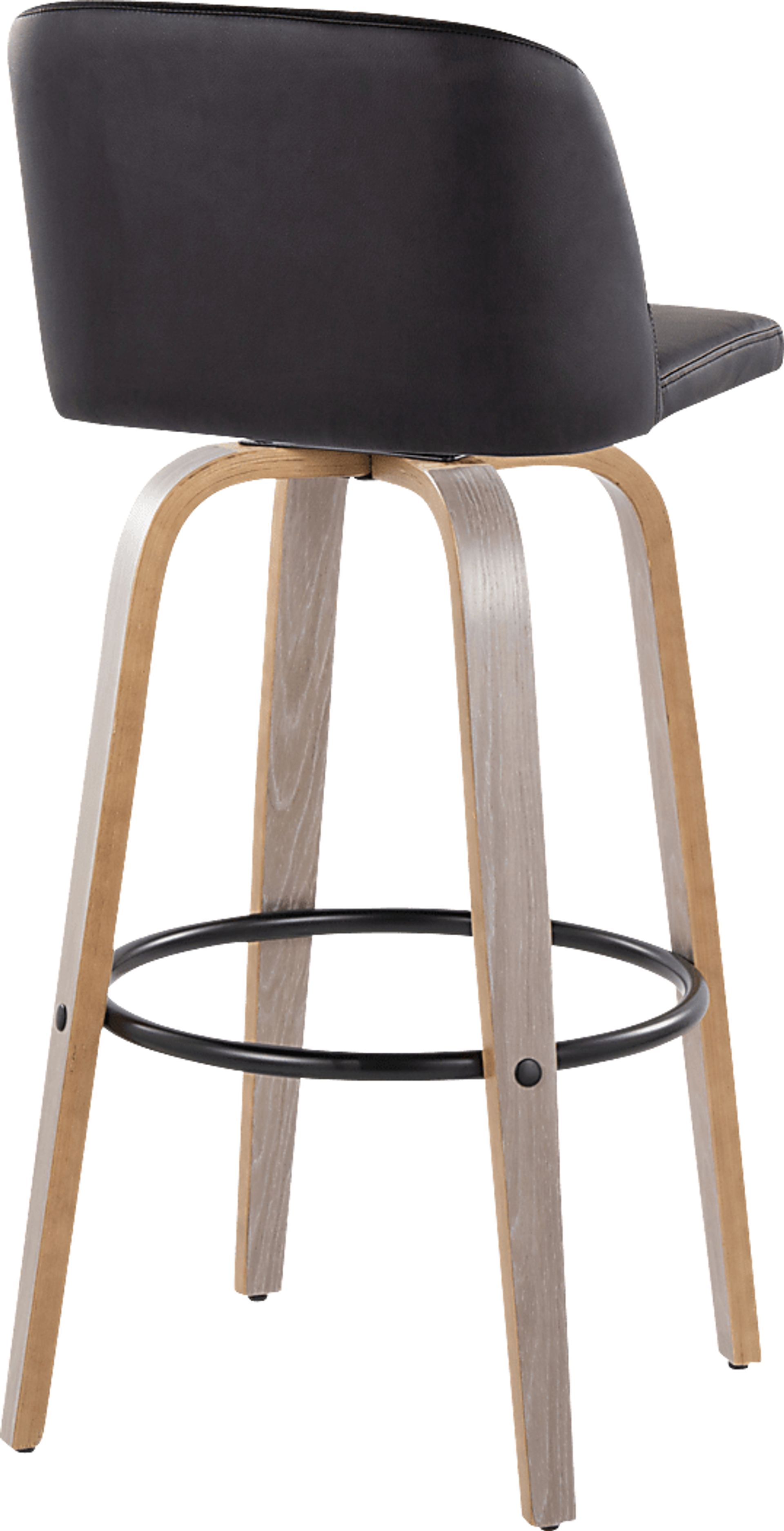 Wymering III Black Swivel Barstool, Set of 2 - Image 5