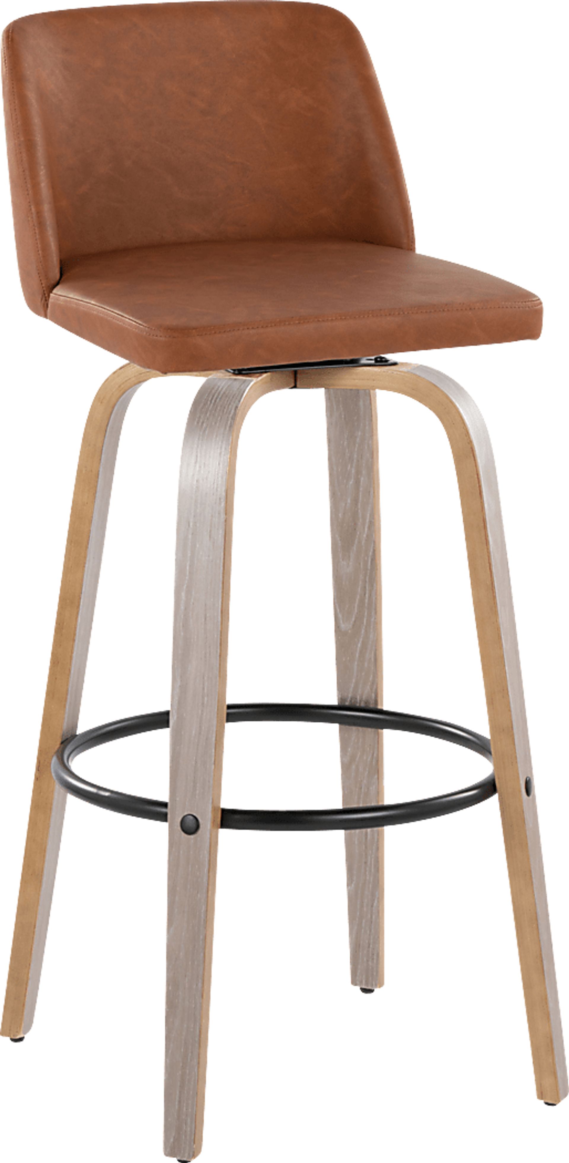 Wymering III Camel Swivel Barstool, Set of 2 - Image 3