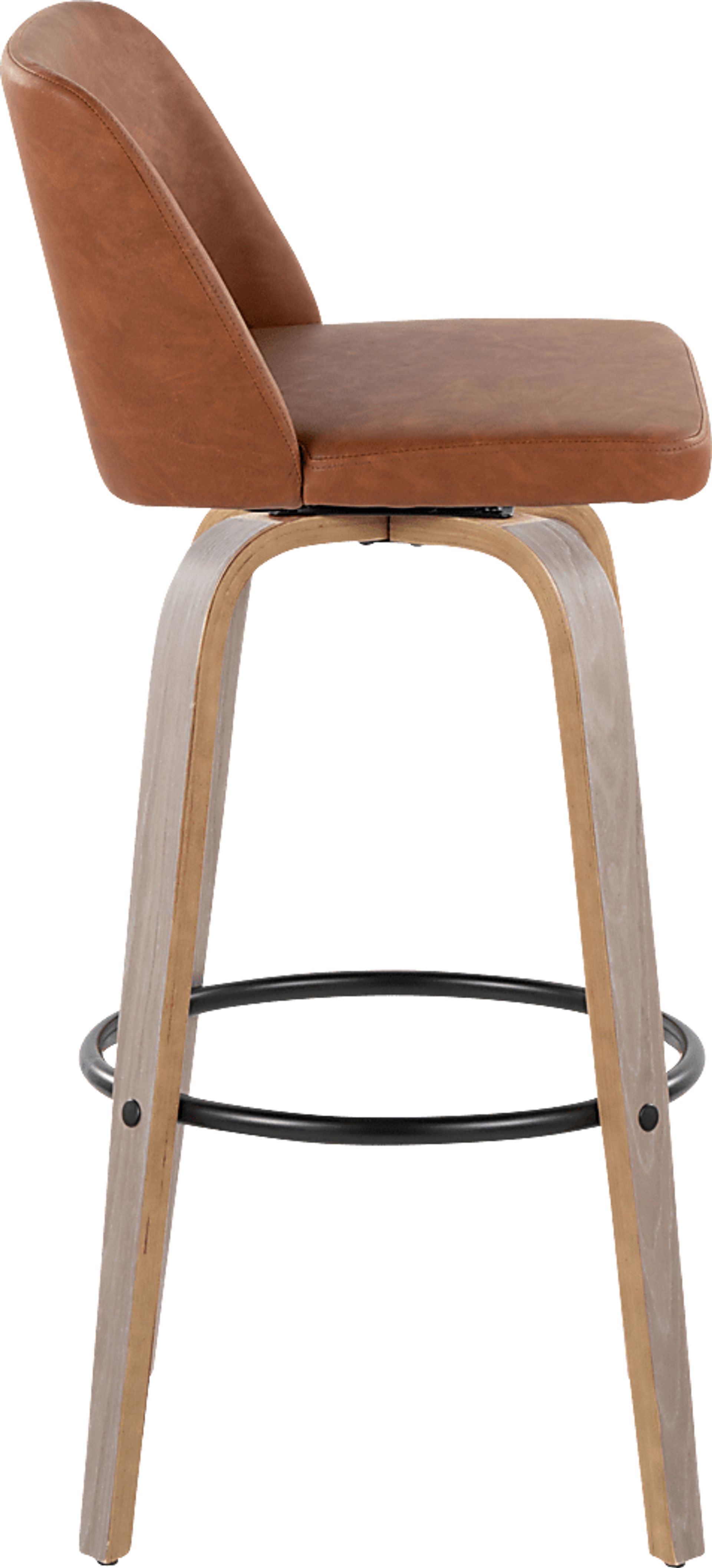Wymering III Camel Swivel Barstool, Set of 2 - Image 4