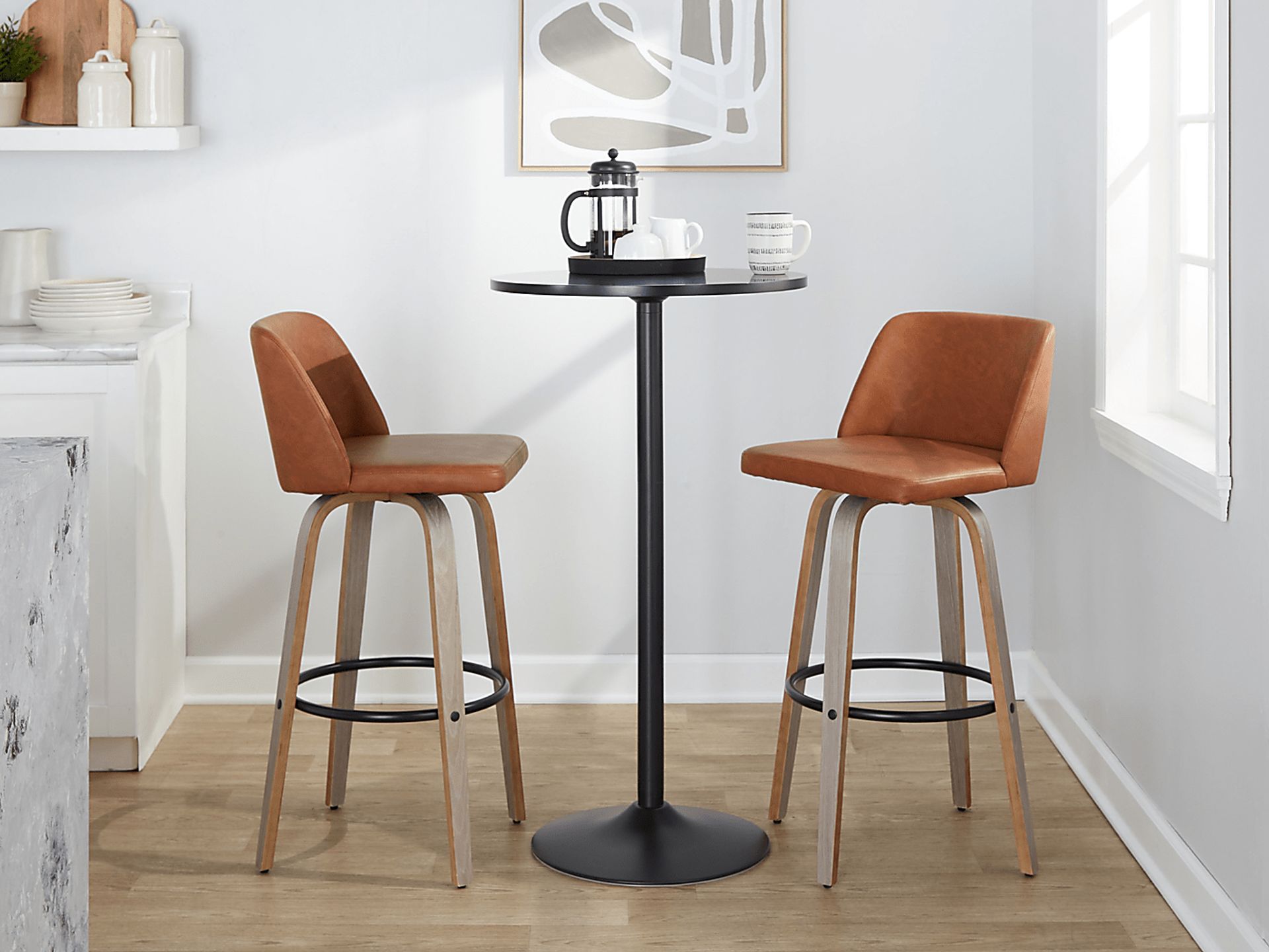 Wymering III Camel Swivel Barstool, Set of 2 - Image 10