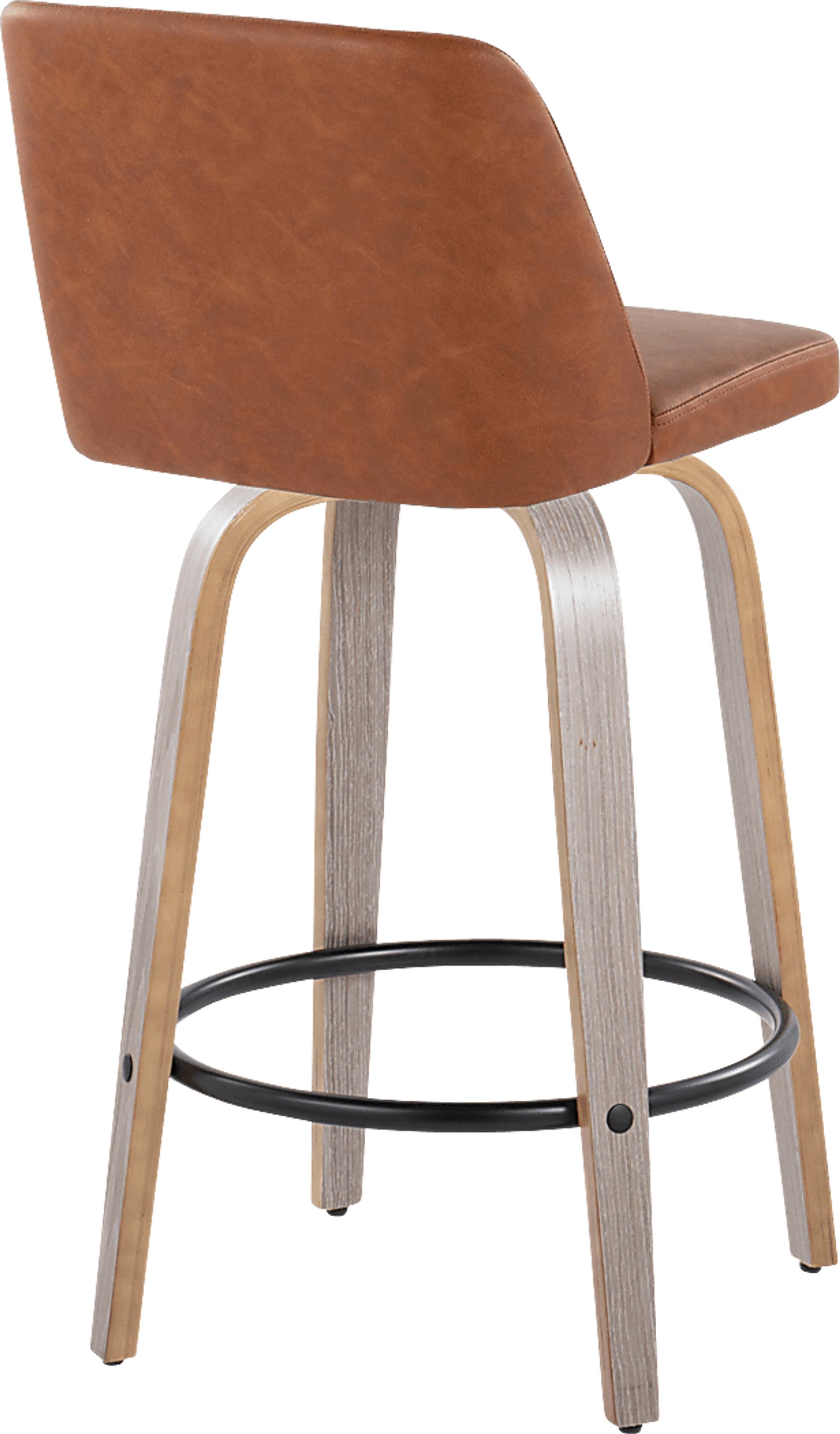 Wymering III Camel Swivel Counter Height Stool, Set of 2 - Image 5