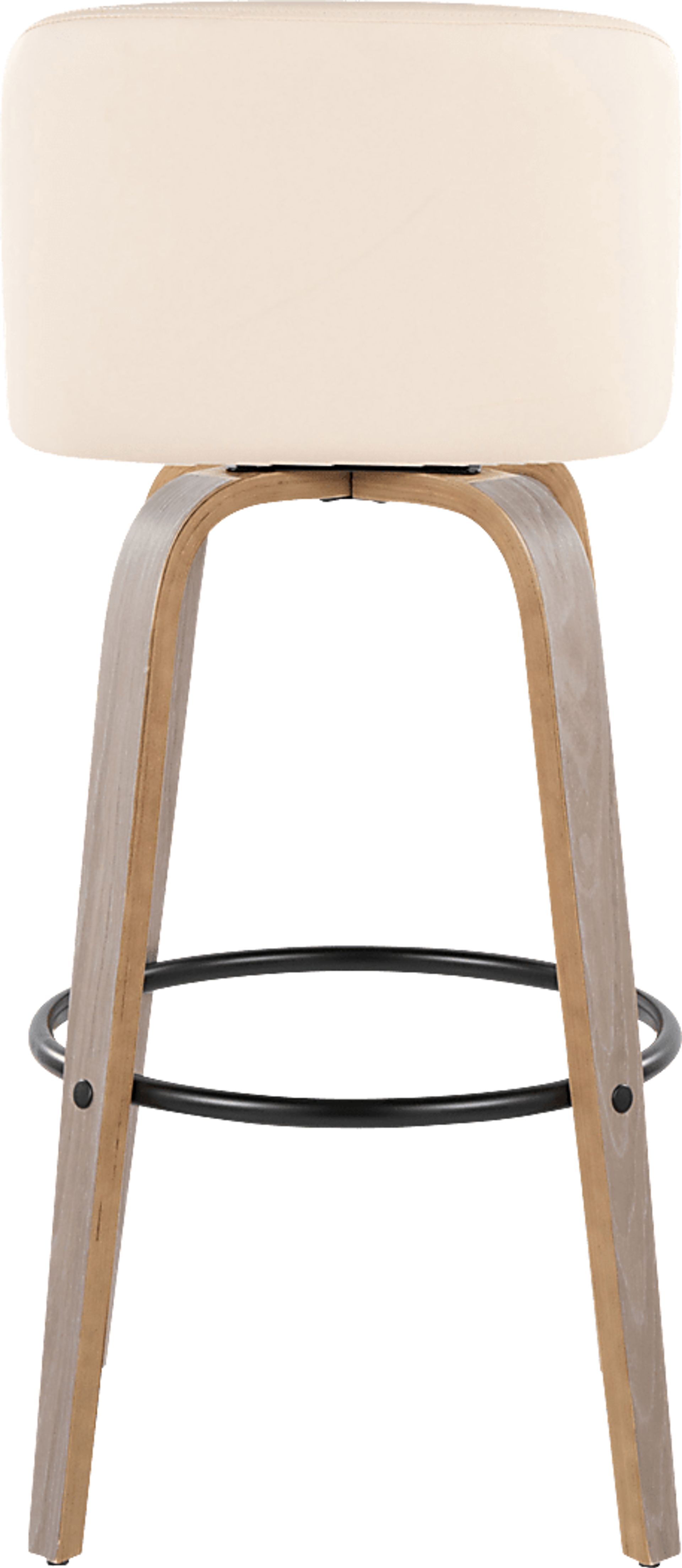 Wymering III Cream Polyurethane Swivel Barstool, Set of 2 - Image 6