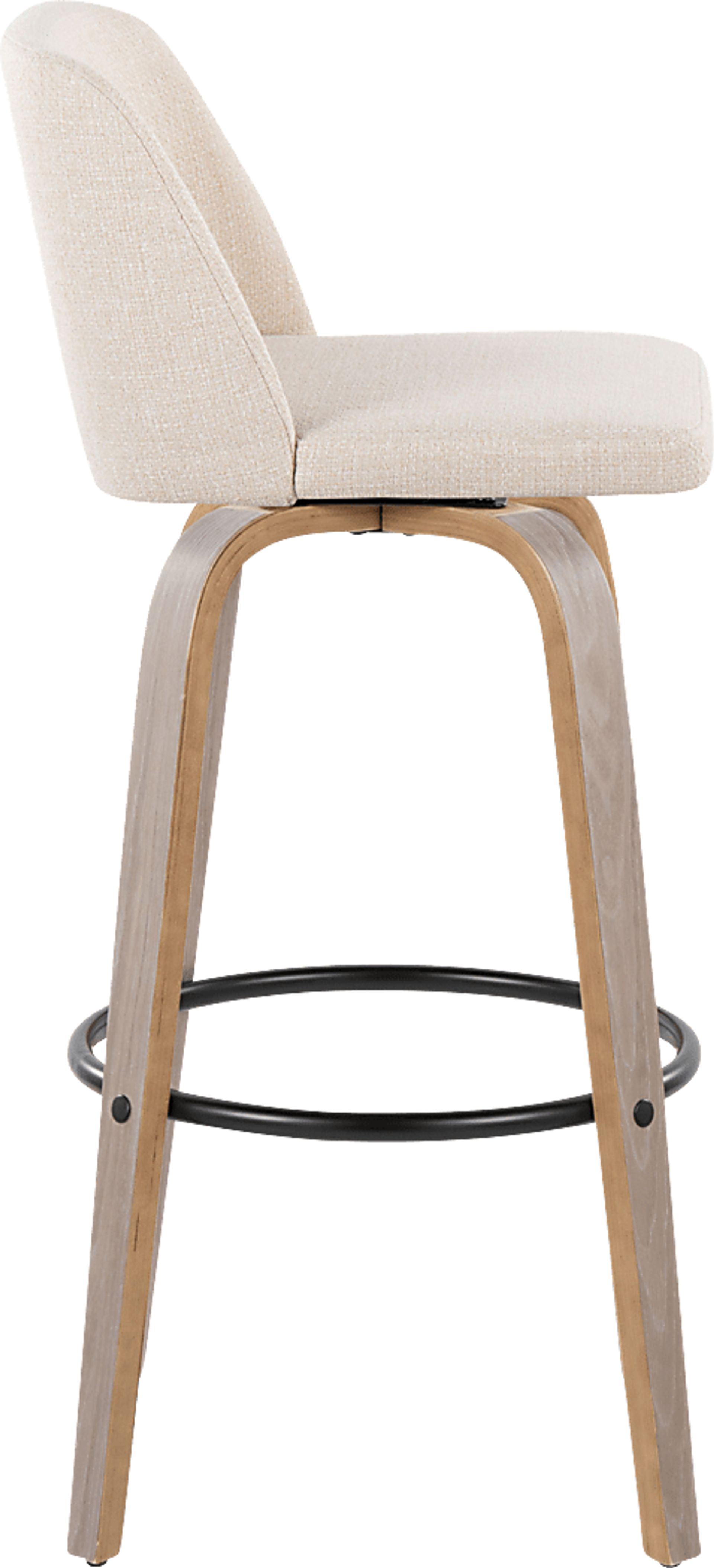 Wymering III Cream Swivel Barstool, Set of 2 - Image 4