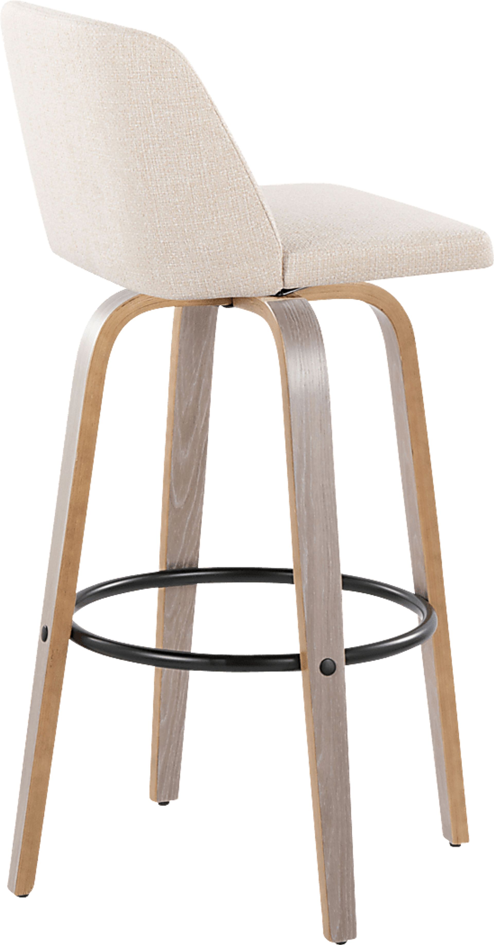 Wymering III Cream Swivel Barstool, Set of 2 - Image 5