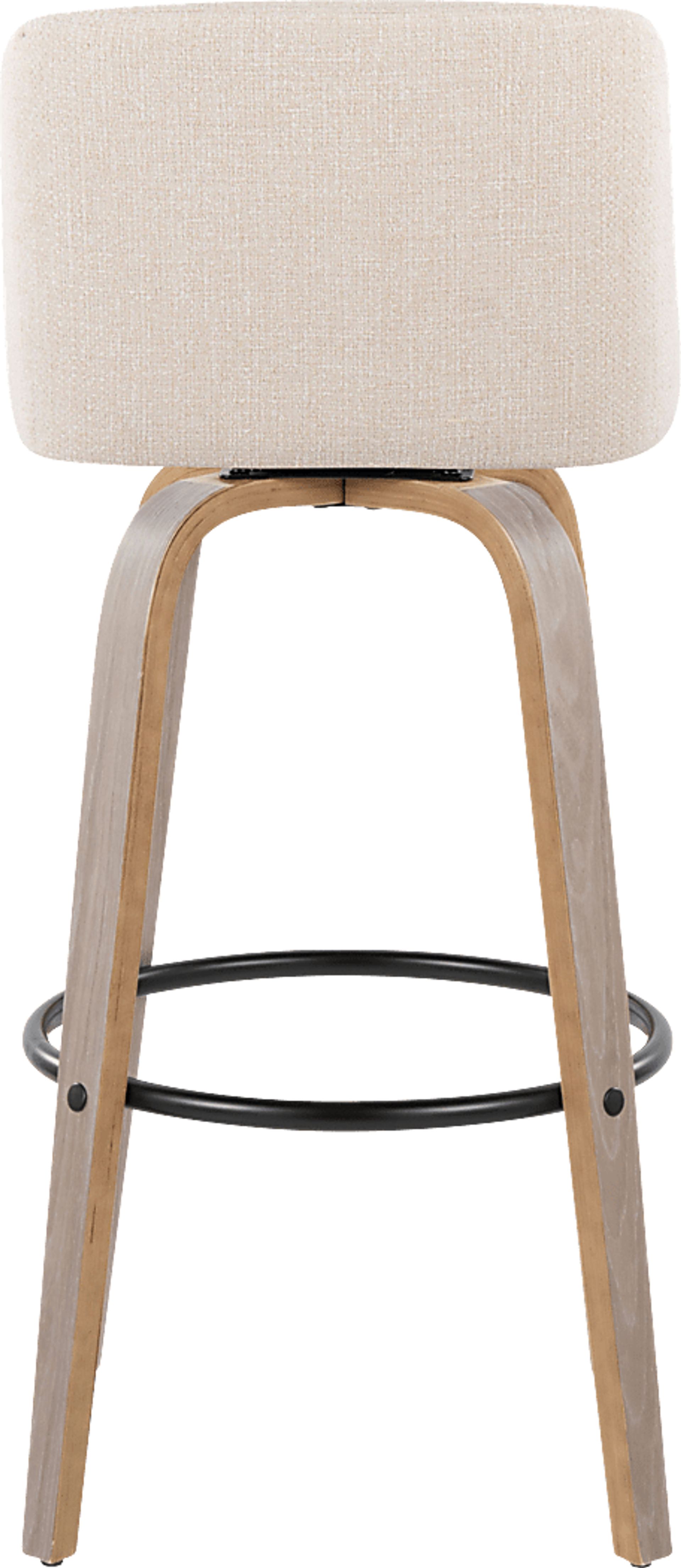 Wymering III Cream Swivel Barstool, Set of 2 - Image 6