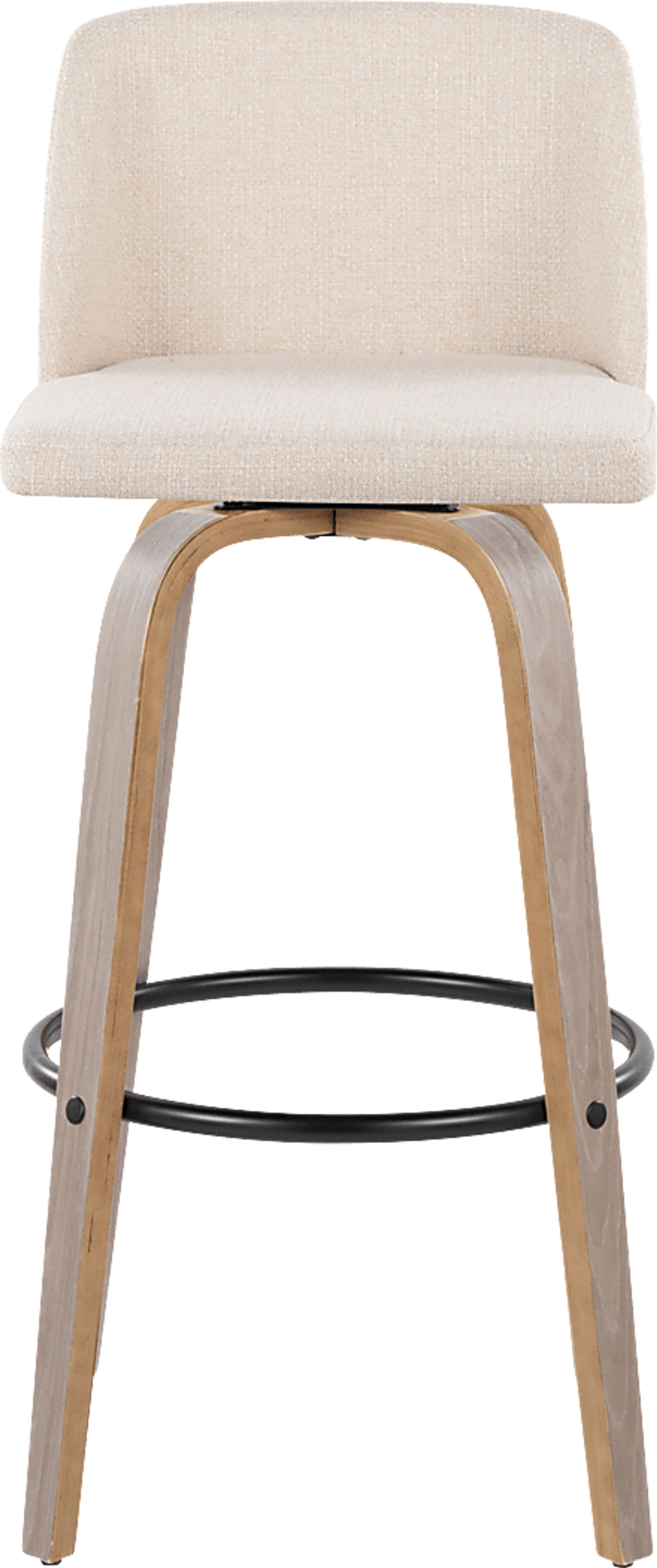 Wymering III Cream Swivel Barstool, Set of 2 - Image 7