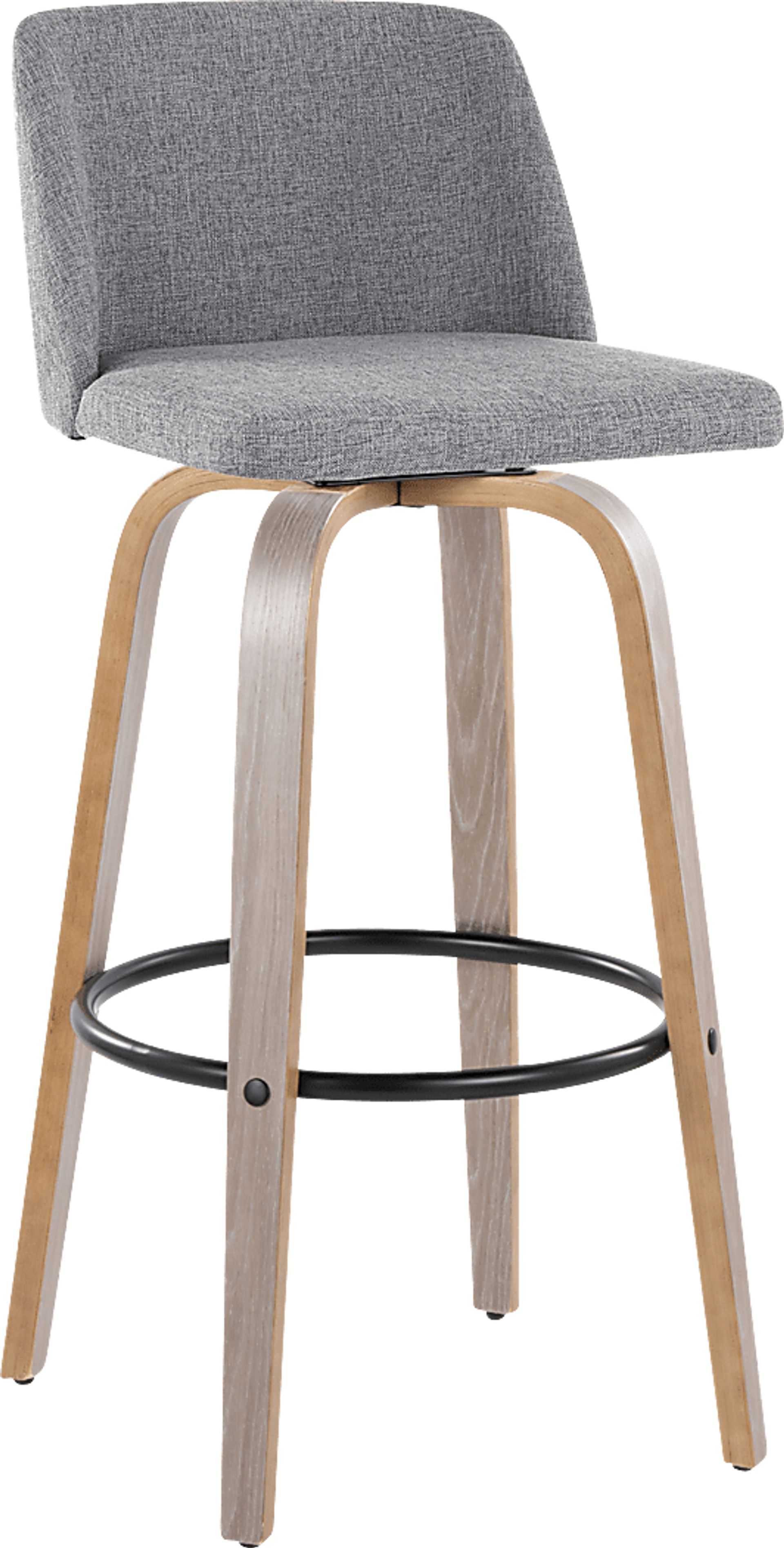 Wymering III Gray Swivel Barstool, Set of 2 - Image 3