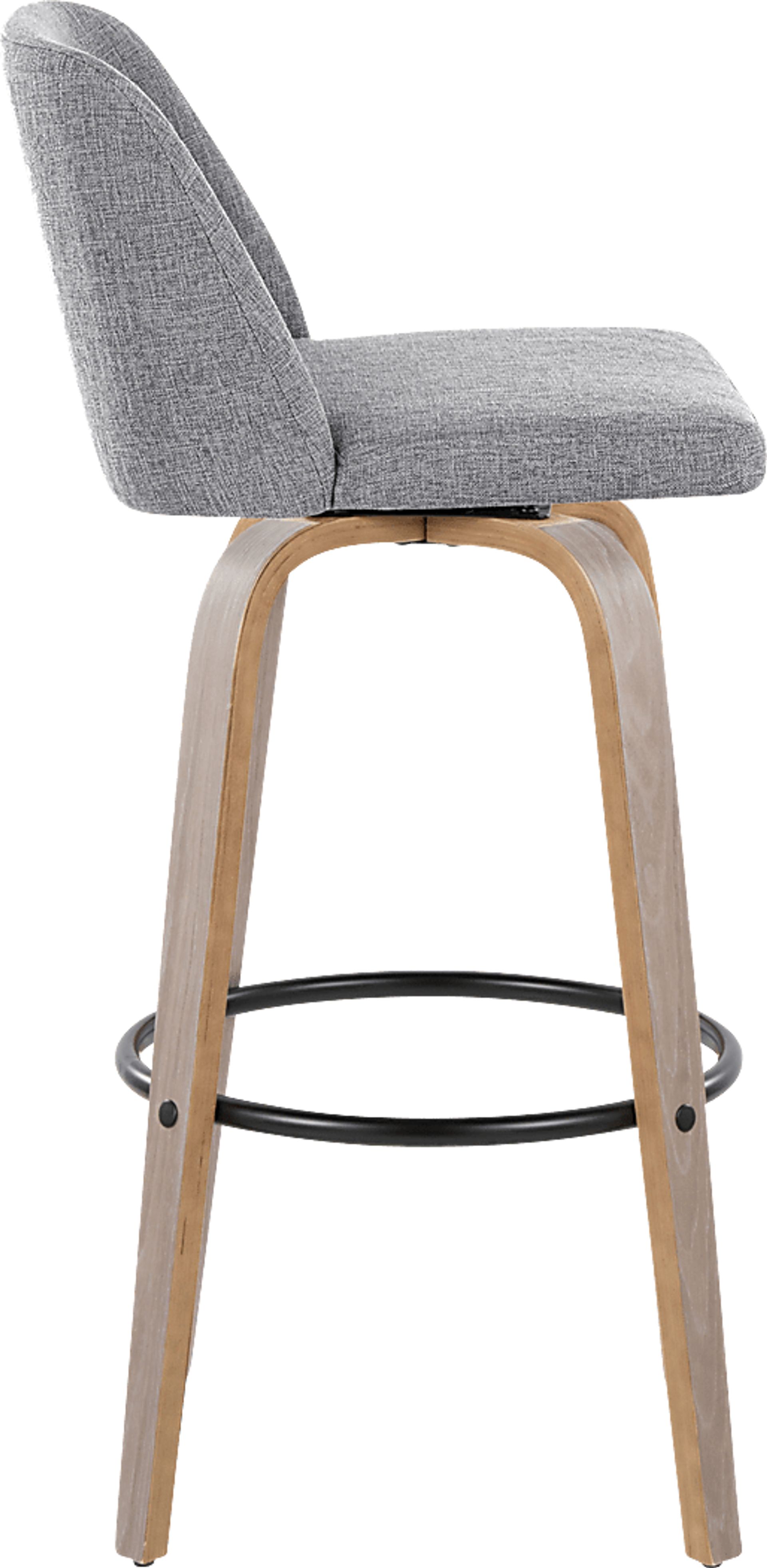 Wymering III Gray Swivel Barstool, Set of 2 - Image 4