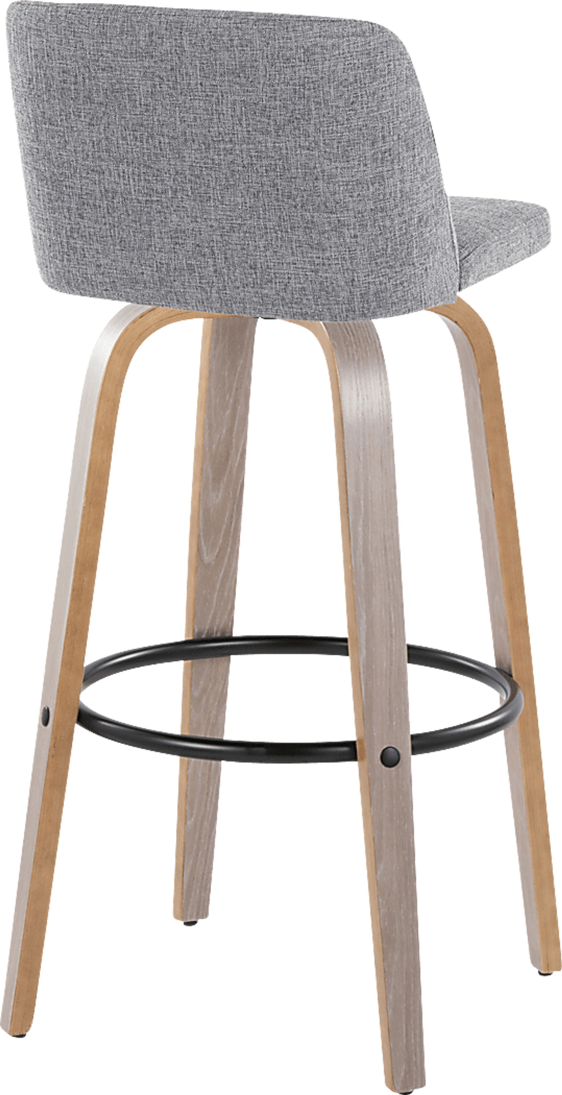 Wymering III Gray Swivel Barstool, Set of 2 - Image 5