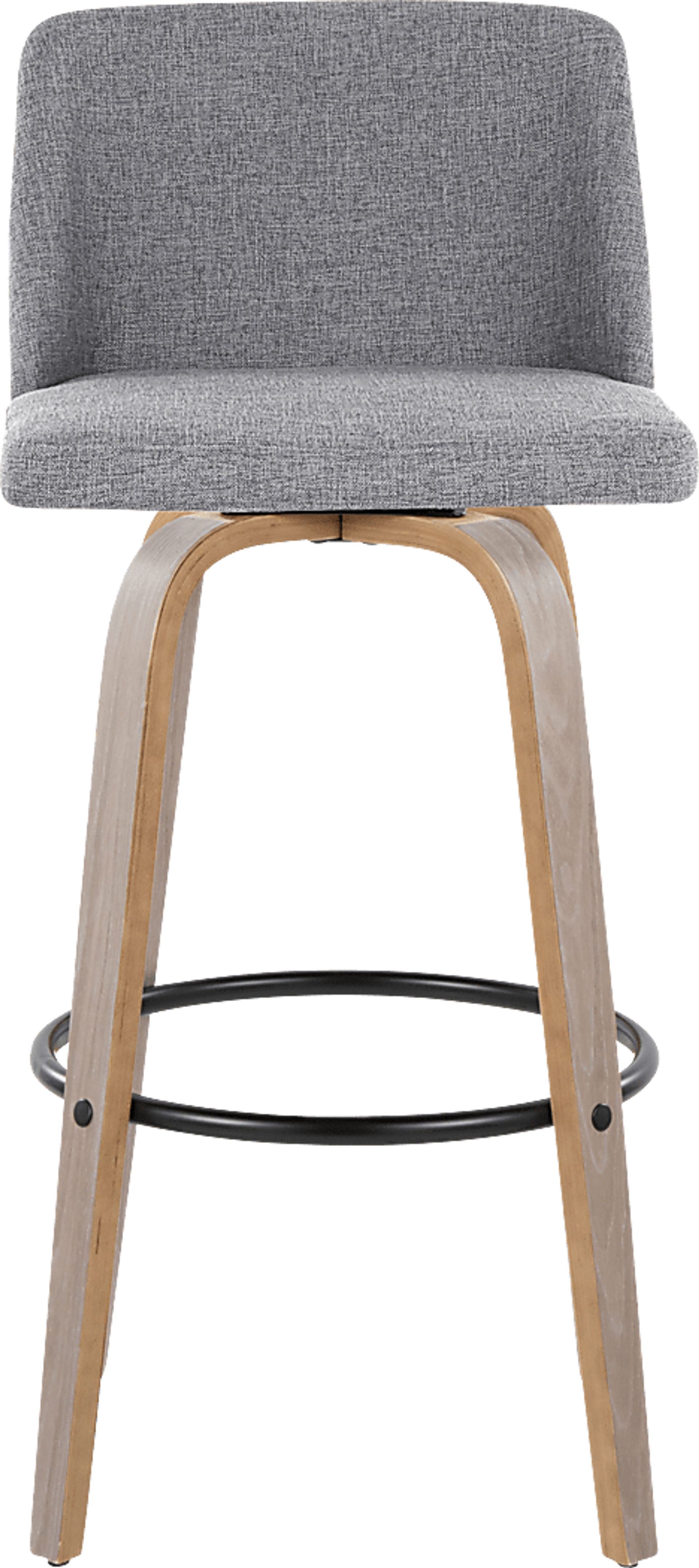 Wymering III Gray Swivel Barstool, Set of 2 - Image 7