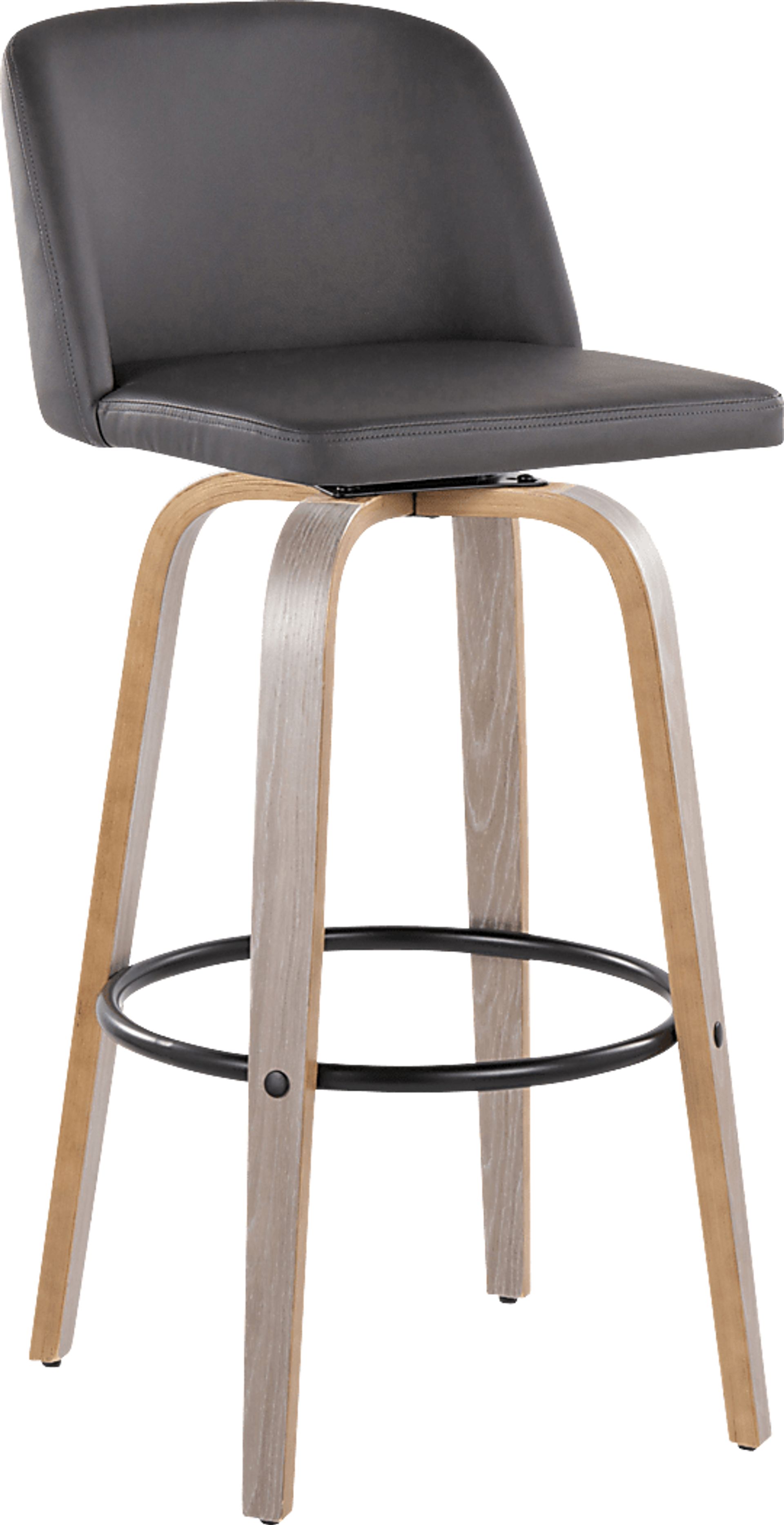 Wymering III Gray Swivel Barstool, Set of 2 - Image 3
