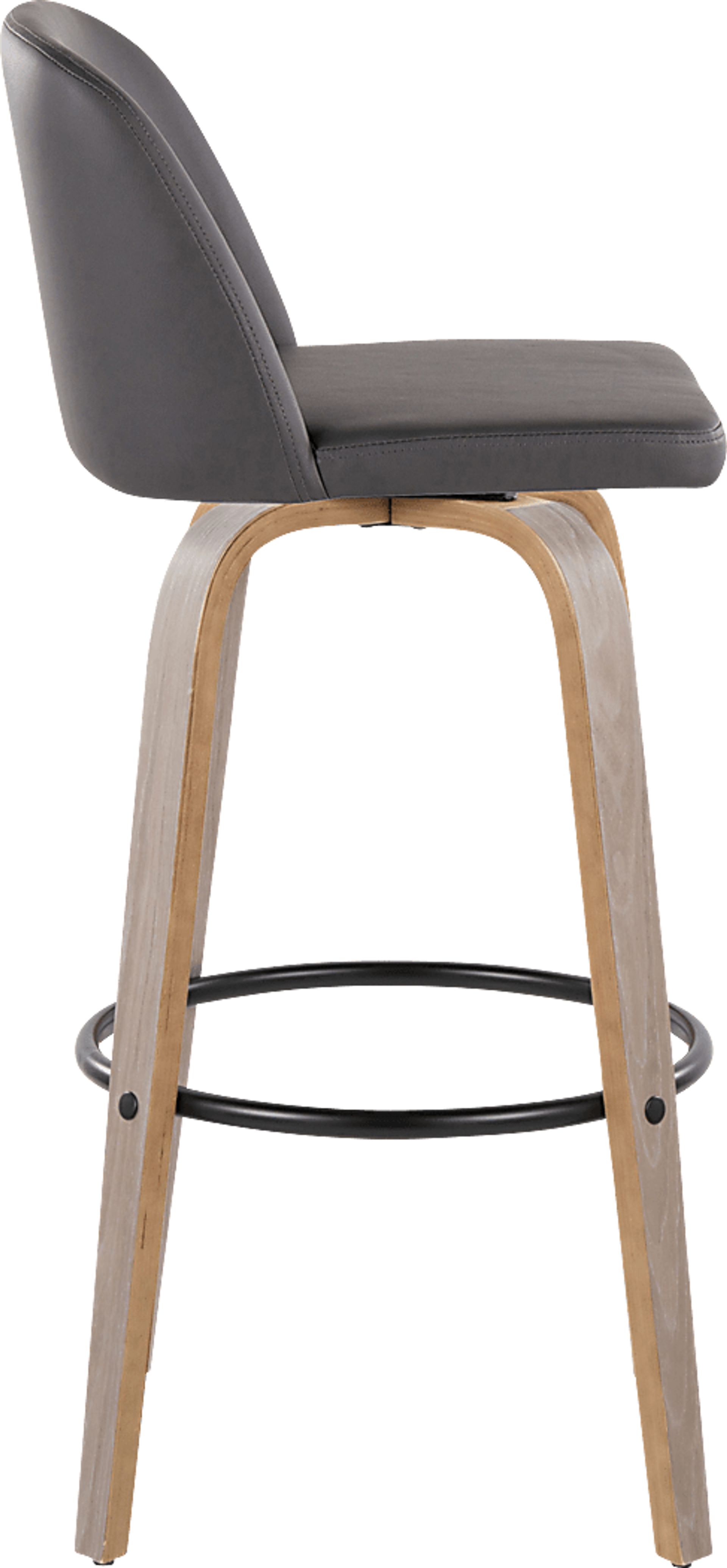Wymering III Gray Swivel Barstool, Set of 2 - Image 4