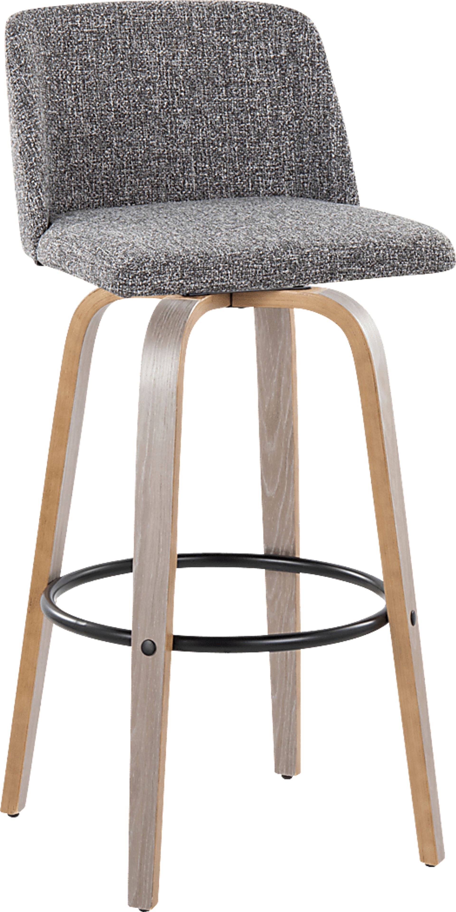 Wymering III Light Gray Swivel Barstool, Set of 2 - Image 3