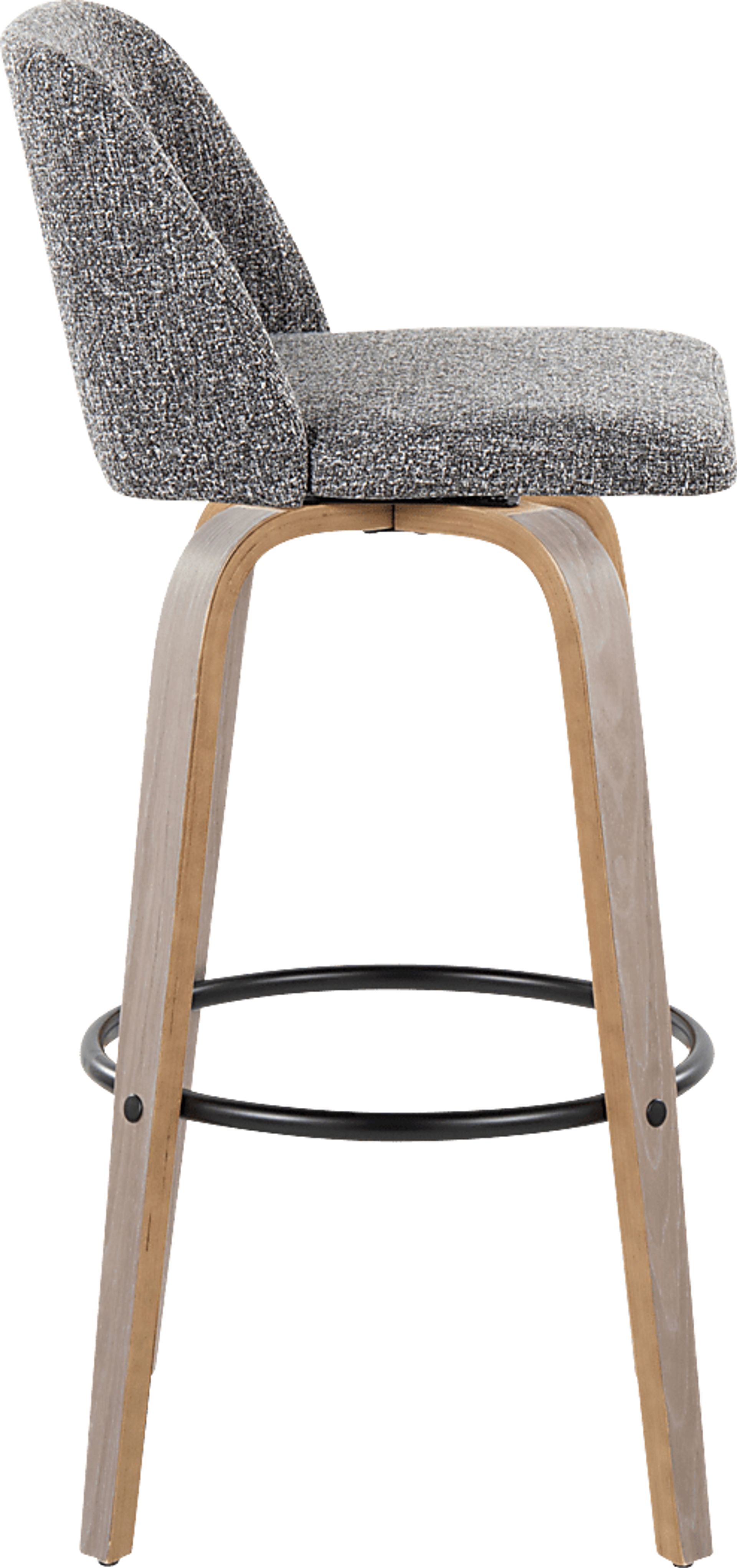 Wymering III Light Gray Swivel Barstool, Set of 2 - Image 4