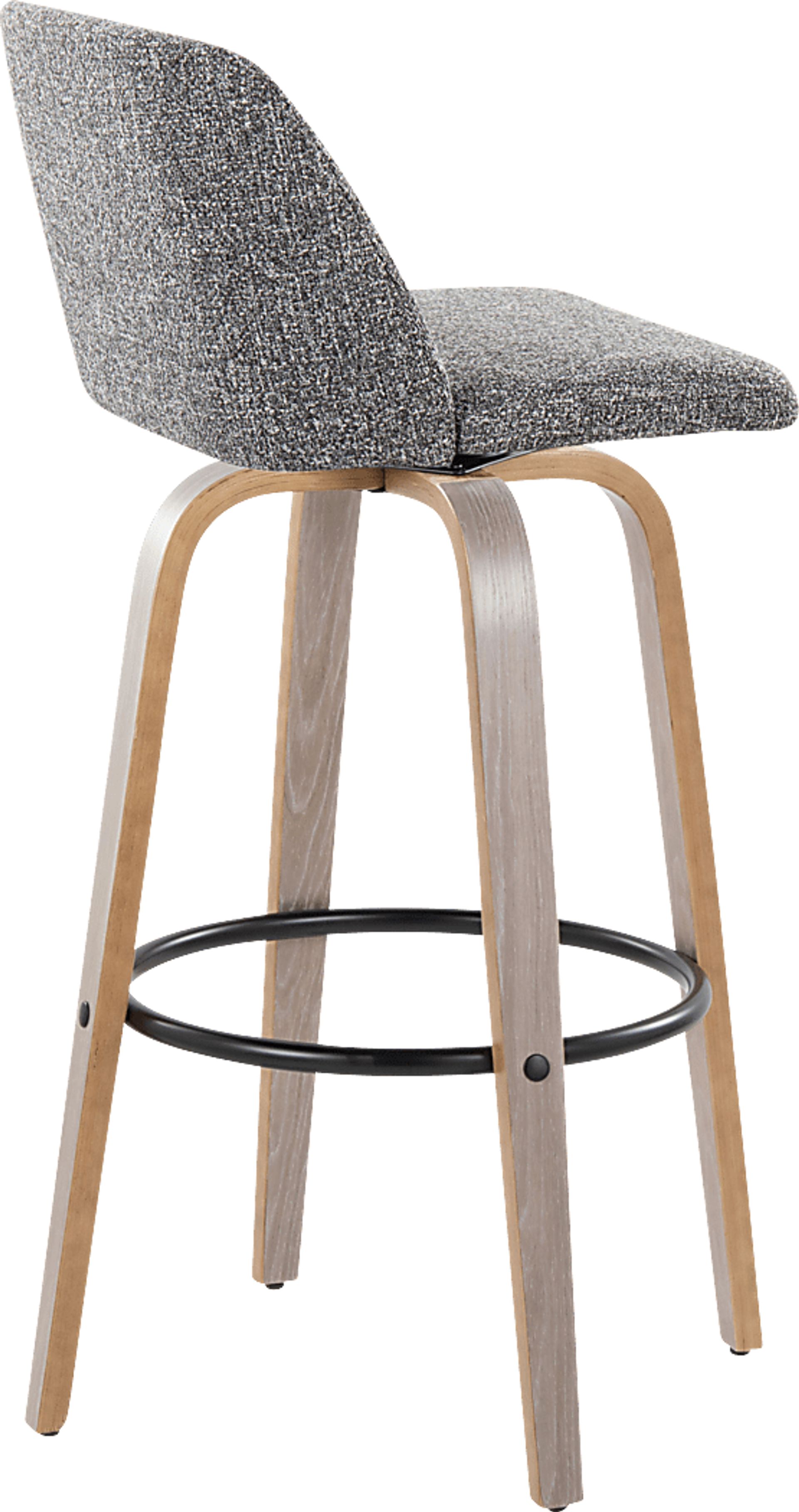 Wymering III Light Gray Swivel Barstool, Set of 2 - Image 5