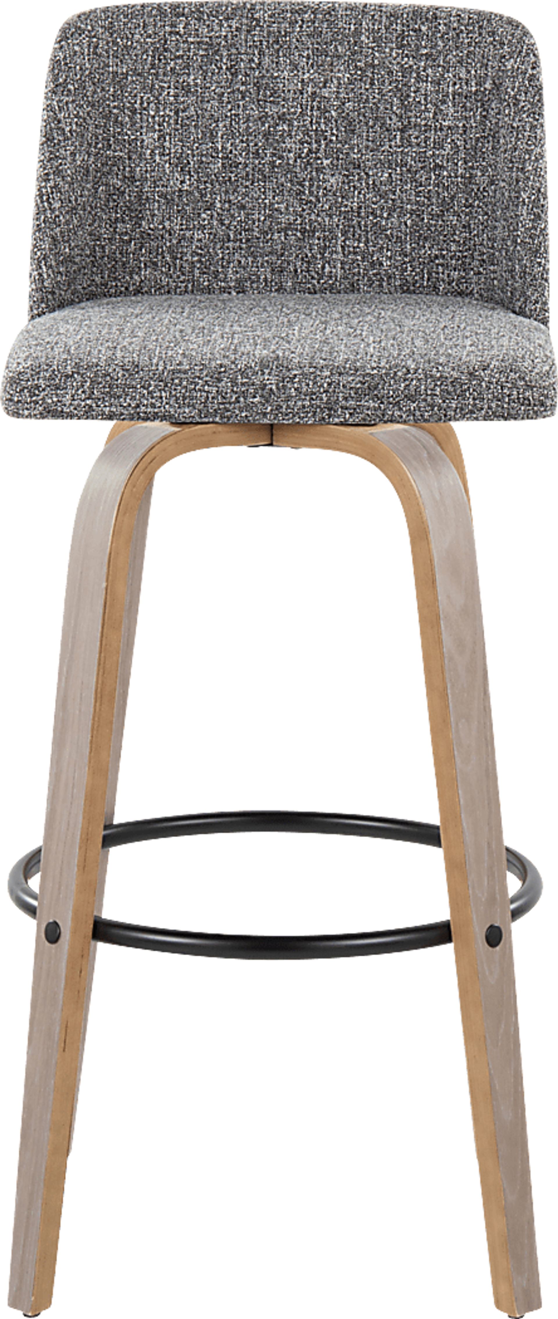 Wymering III Light Gray Swivel Barstool, Set of 2 - Image 7